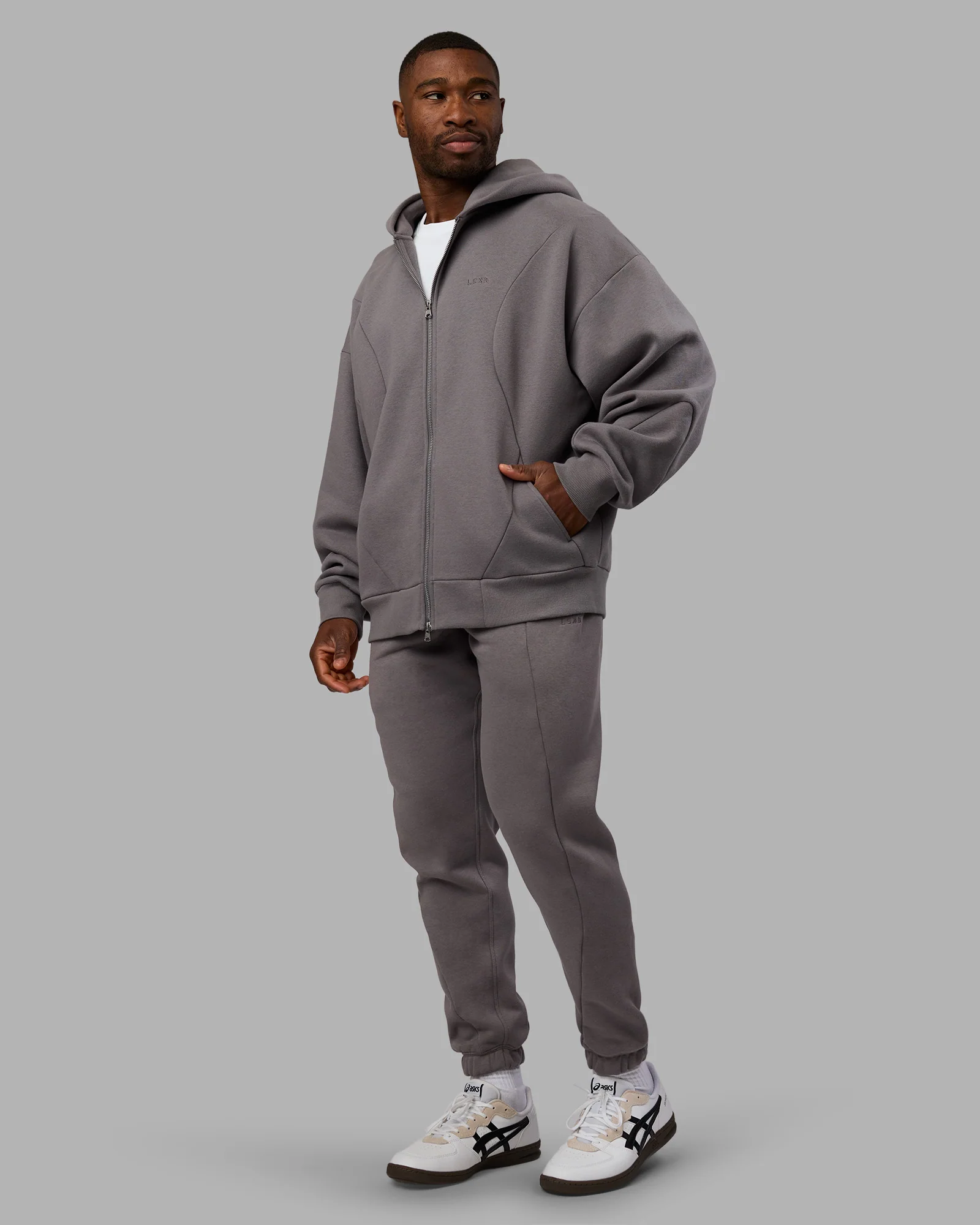 Stream Oversized Panel Zip Hoodie - Storm Front 10 Stream Oversized Panel Zip Hoodie - Storm Front