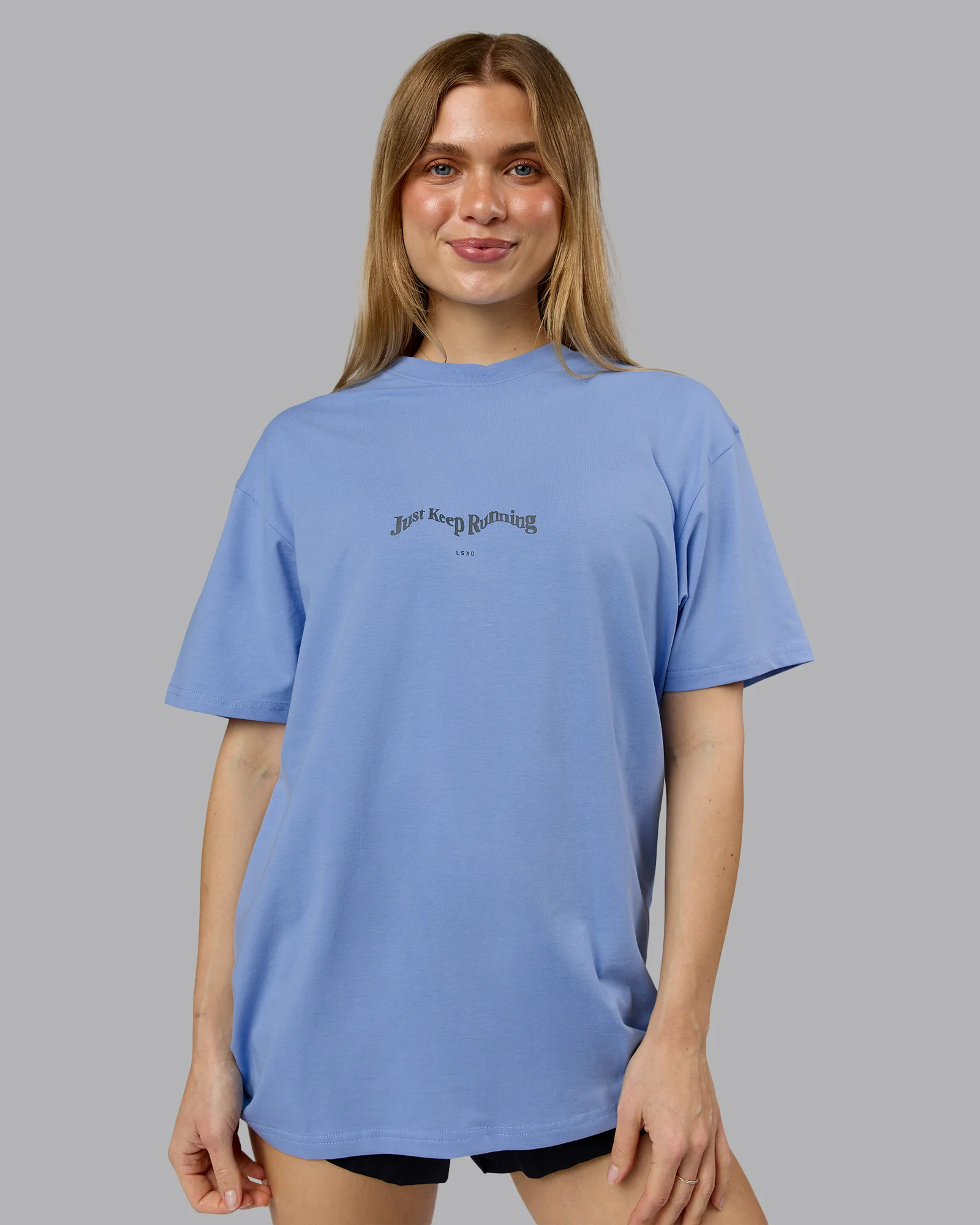 Just Run FLXCotton Oversized Tee - Soft Blue-Dark Storm 3 Just Run FLXCotton Oversized Tee - Soft Blue-Dark Storm
