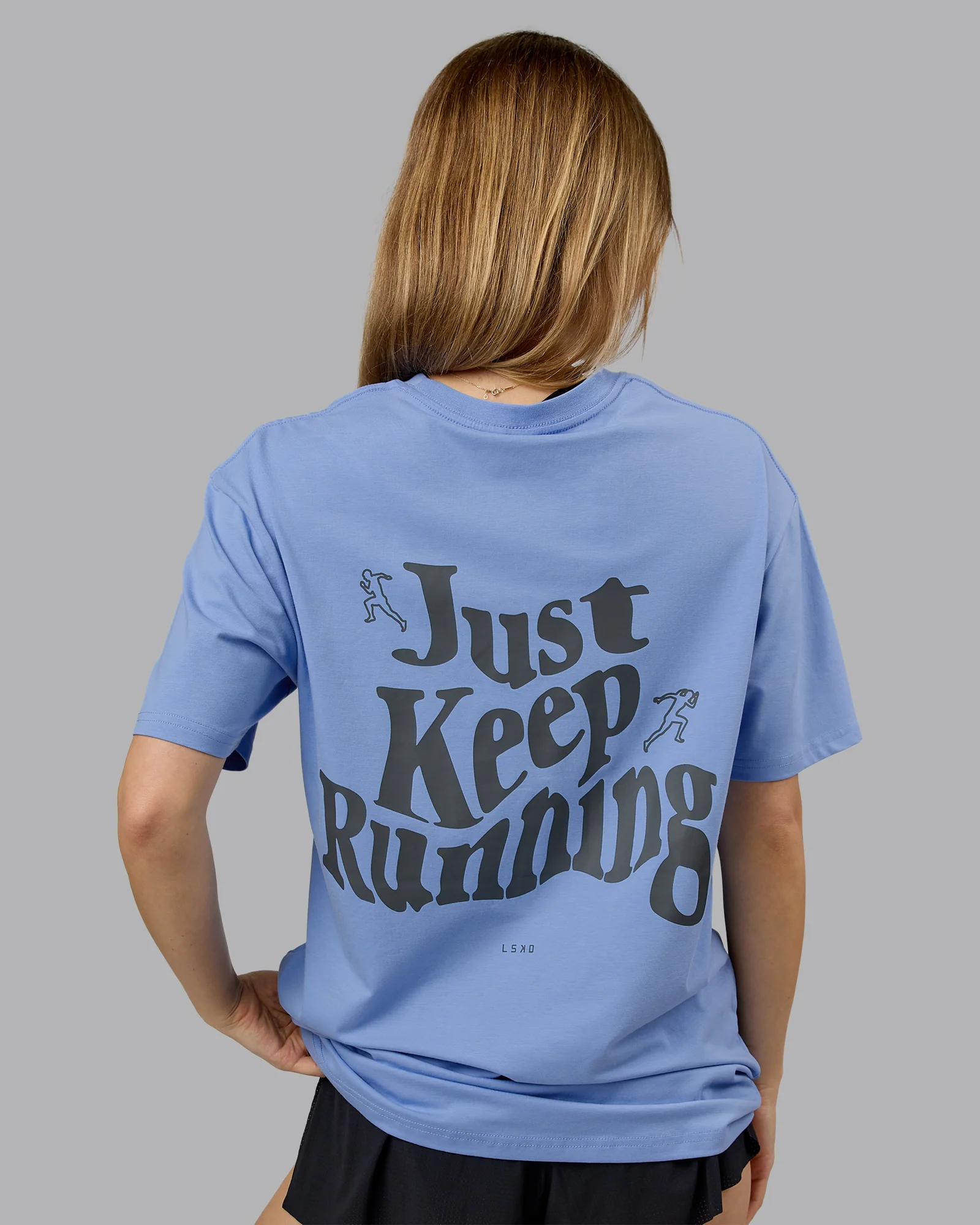 Just Run FLXCotton Oversized Tee - Soft Blue-Dark Storm 4 Just Run FLXCotton Oversized Tee - Soft Blue-Dark Storm