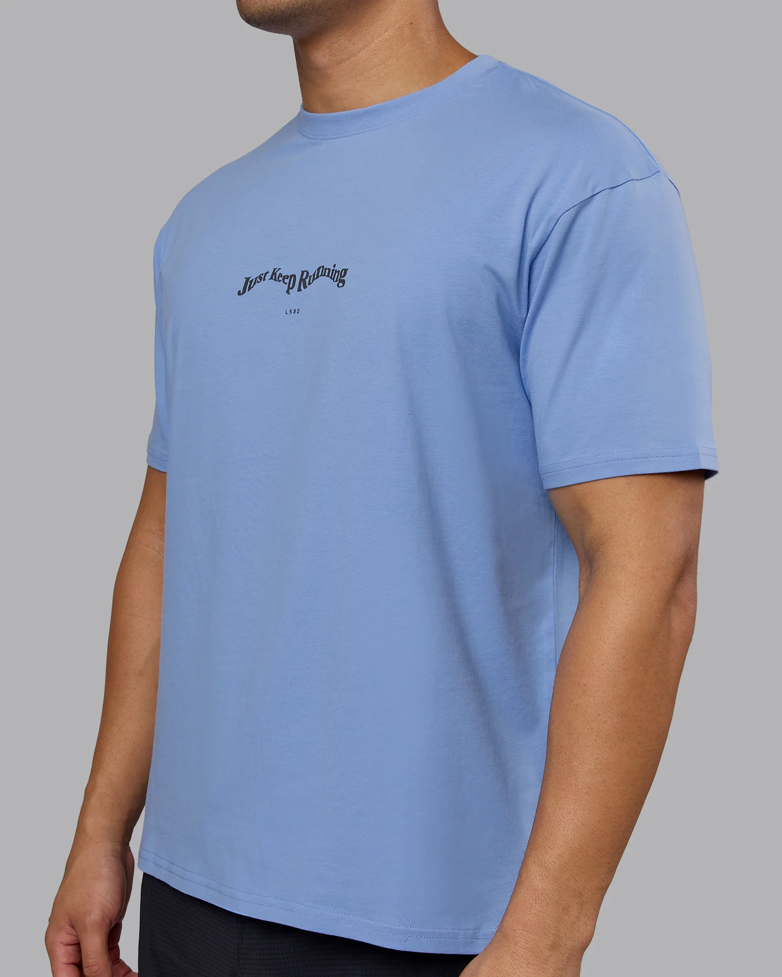 Just Run FLXCotton Oversized Tee - Soft Blue-Dark Storm 9 Just Run FLXCotton Oversized Tee - Soft Blue-Dark Storm