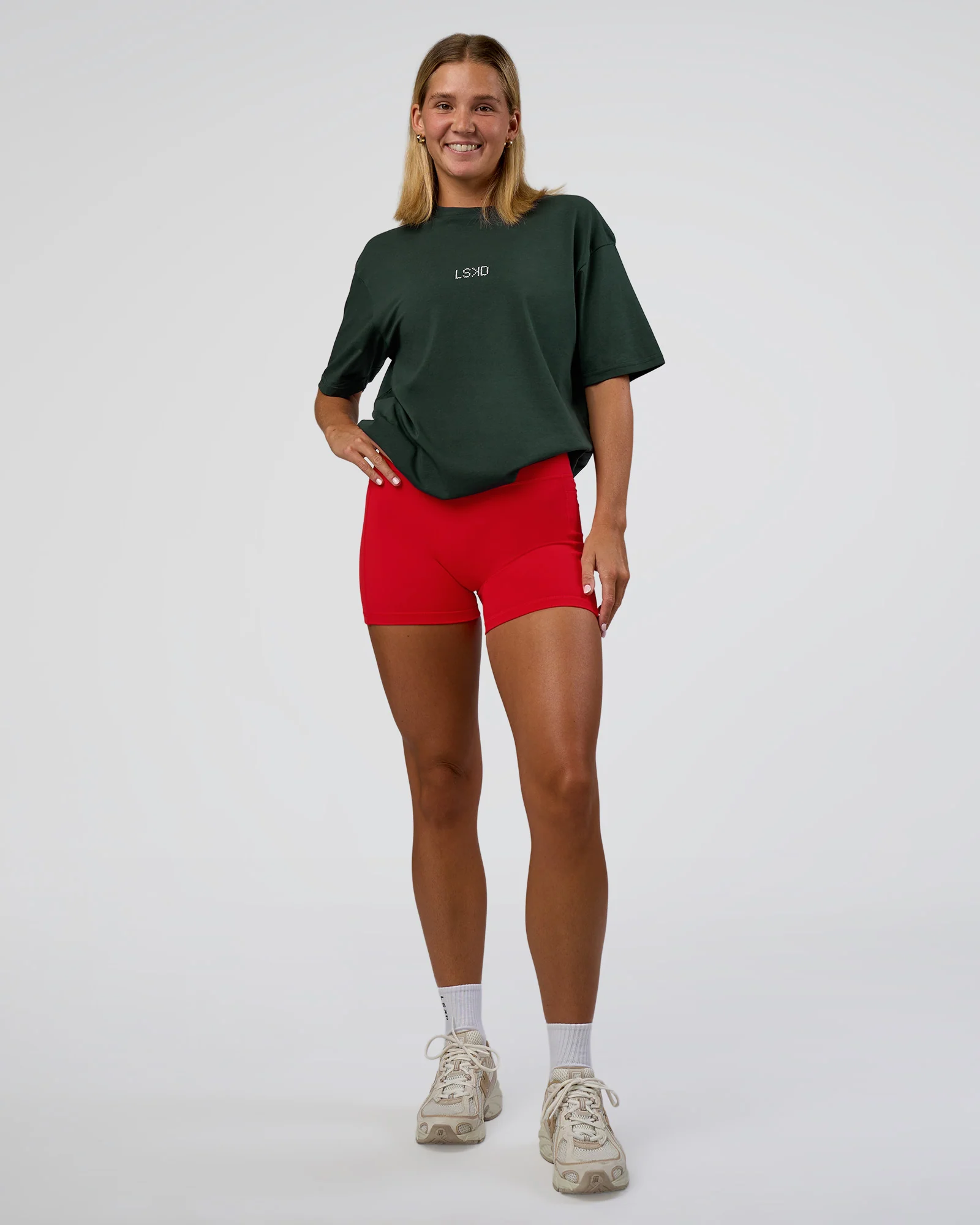 Merry Journey FLXCotton Oversized Tee - Vital Green-White 12 Merry Journey FLXCotton Oversized Tee - Vital Green-White