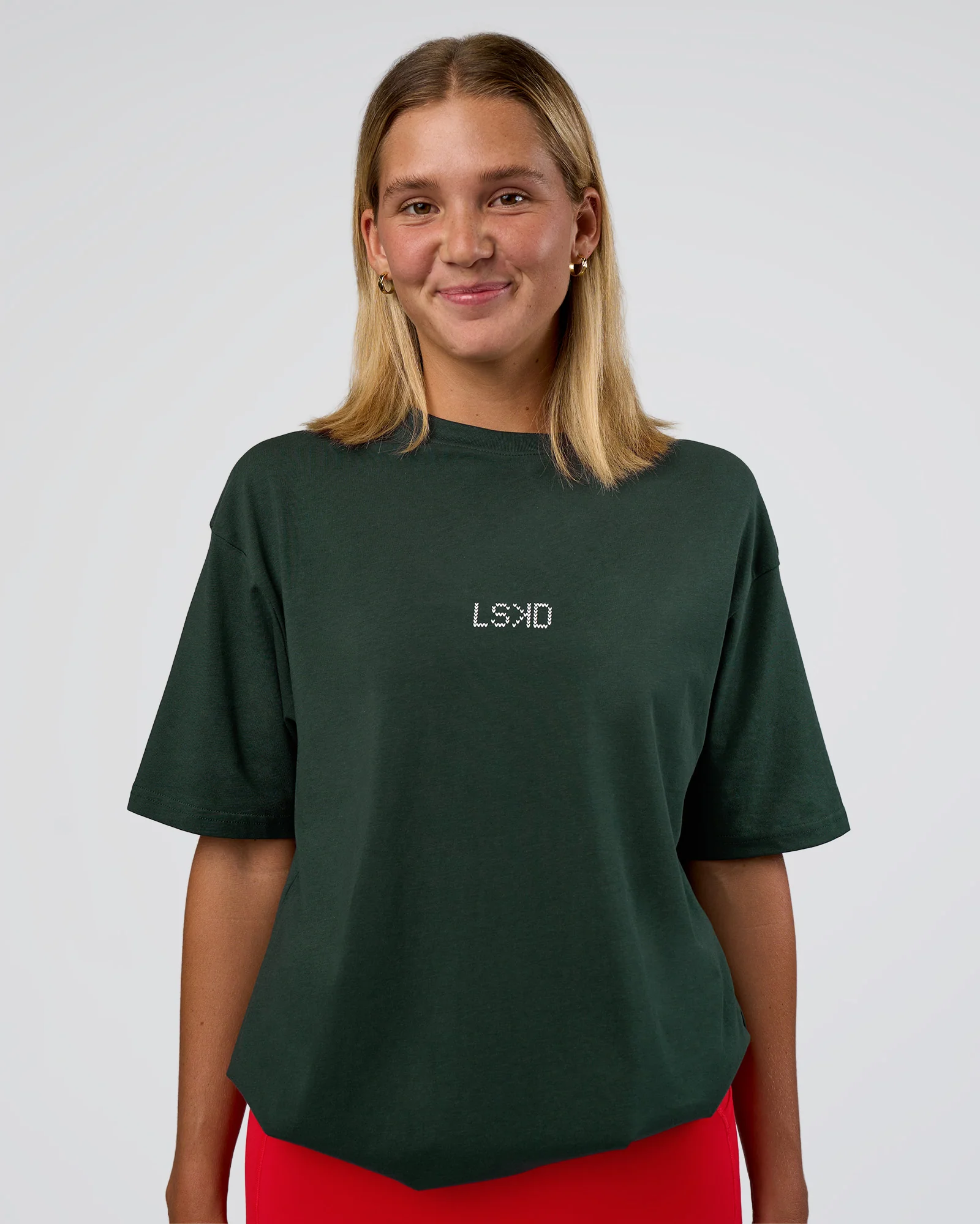 Merry Journey FLXCotton Oversized Tee - Vital Green-White 5 Merry Journey FLXCotton Oversized Tee - Vital Green-White