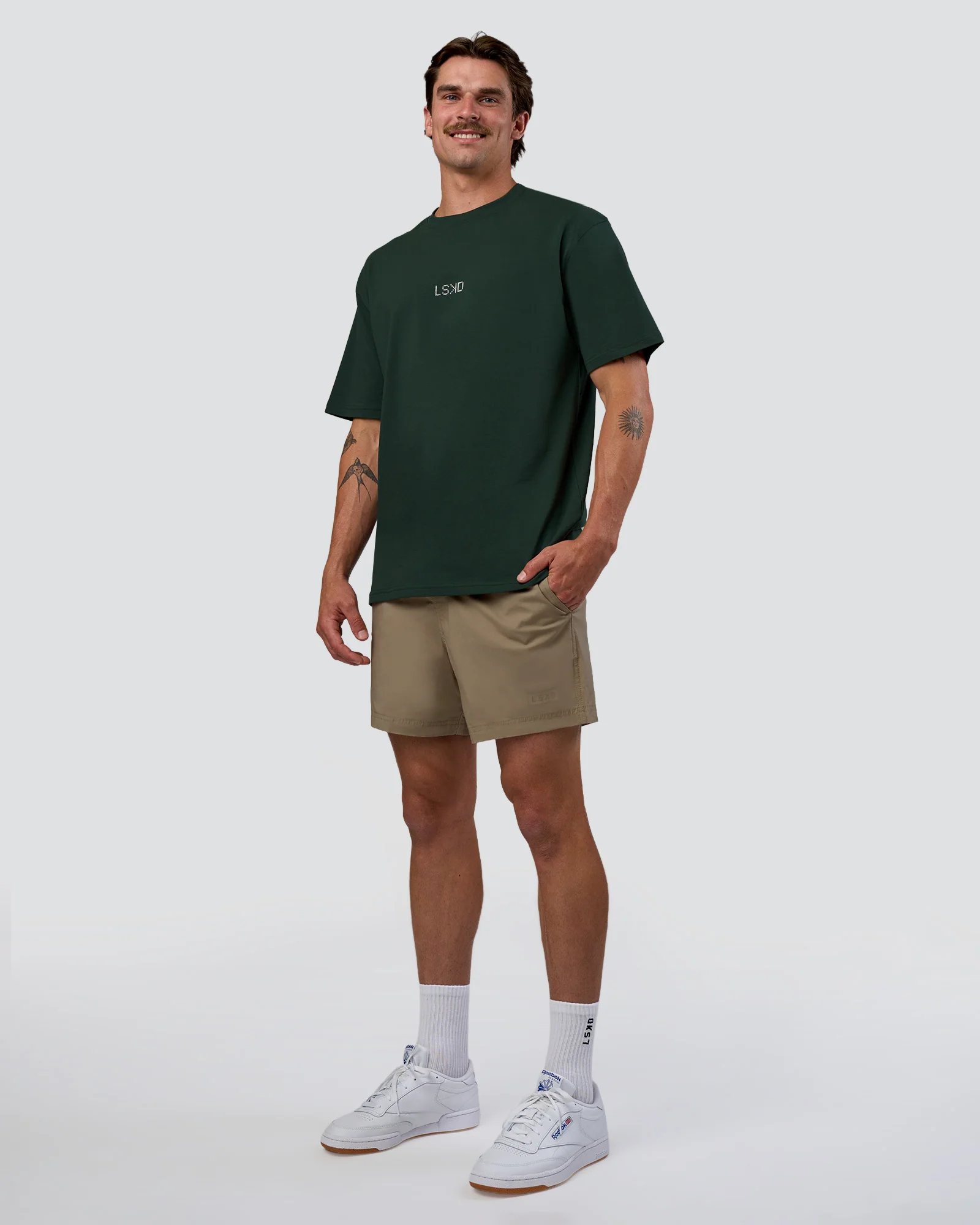 Merry Journey FLXCotton Oversized Tee - Vital Green-White 7 Merry Journey FLXCotton Oversized Tee - Vital Green-White