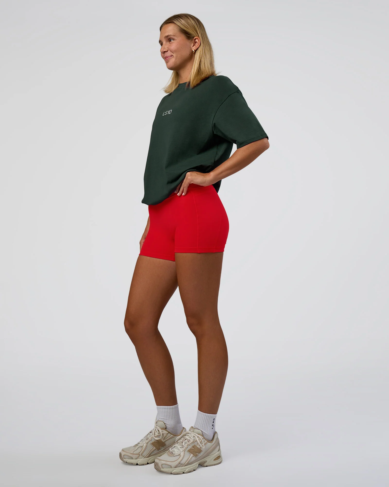 Merry Journey FLXCotton Oversized Tee - Vital Green-White 9 Merry Journey FLXCotton Oversized Tee - Vital Green-White