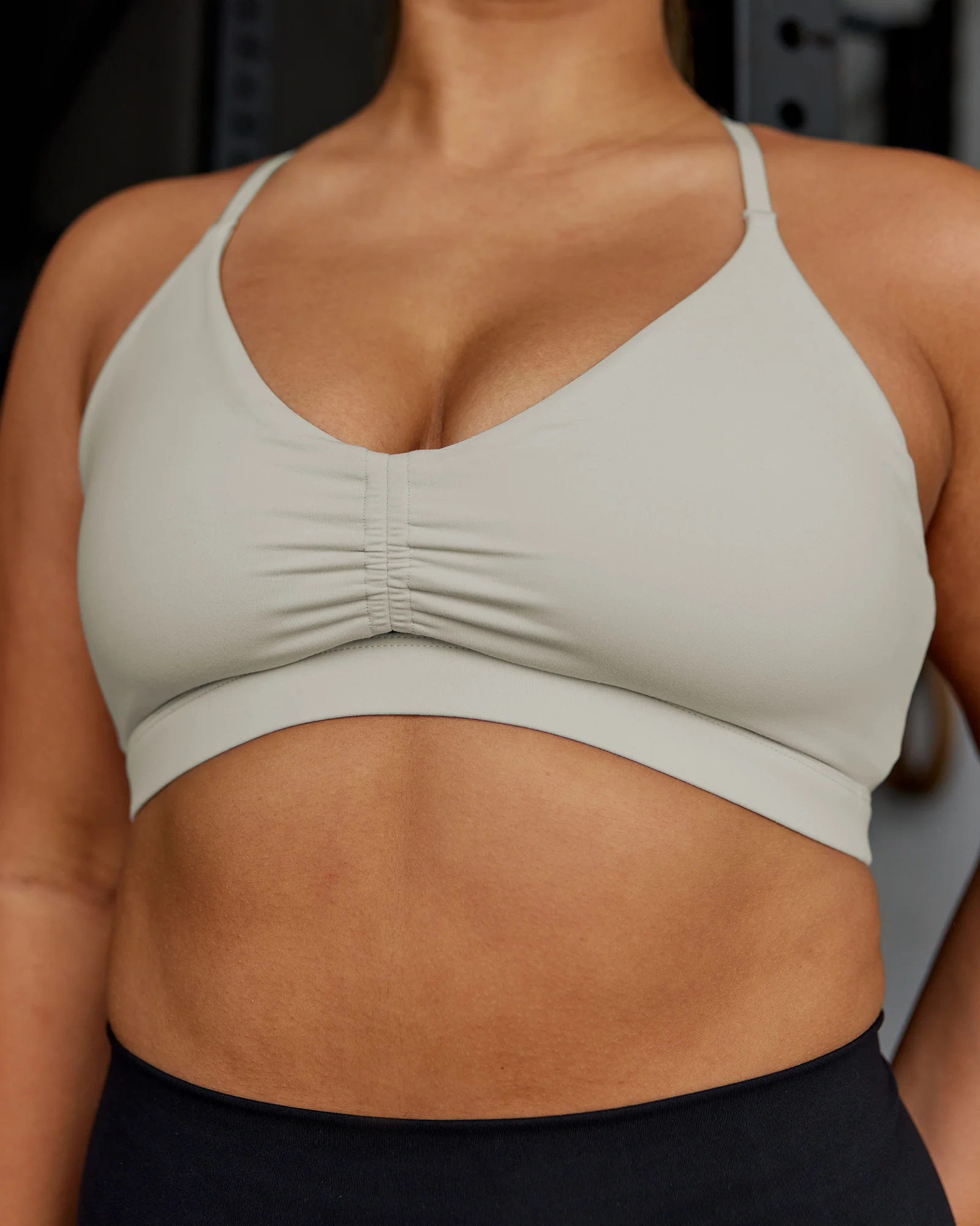 Essence Sports Bra - Shale Beige 1 Essence Sports Bra - Shale Beige