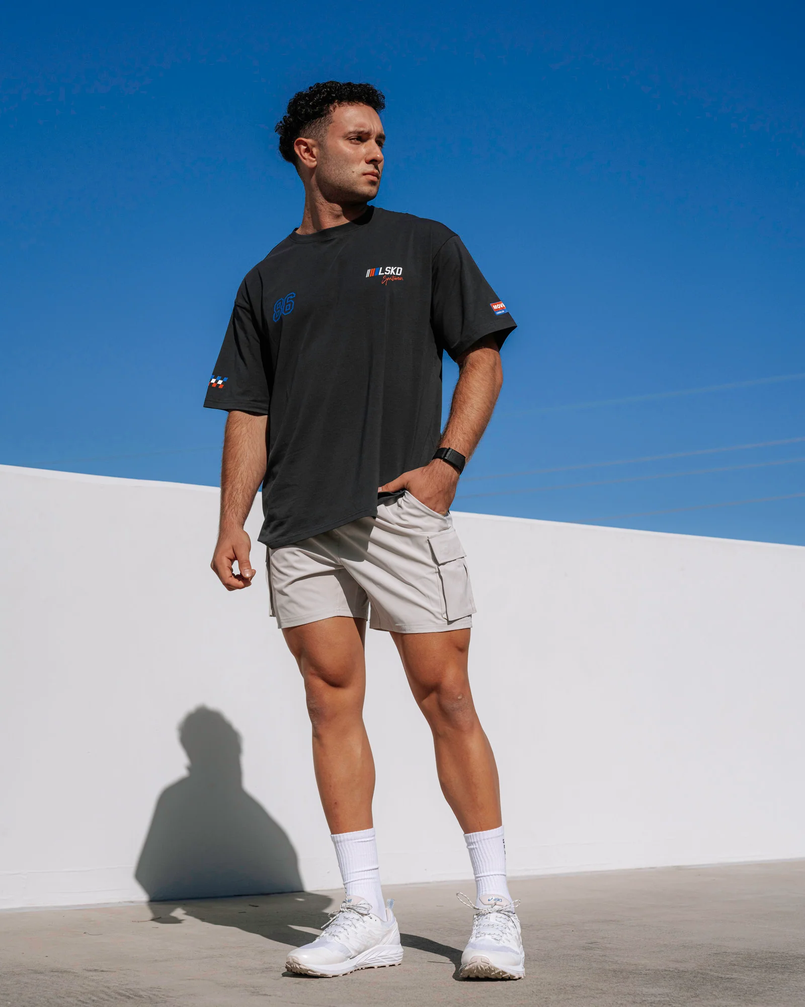 Redline FLXCotton Tee Oversize - Phantom-White