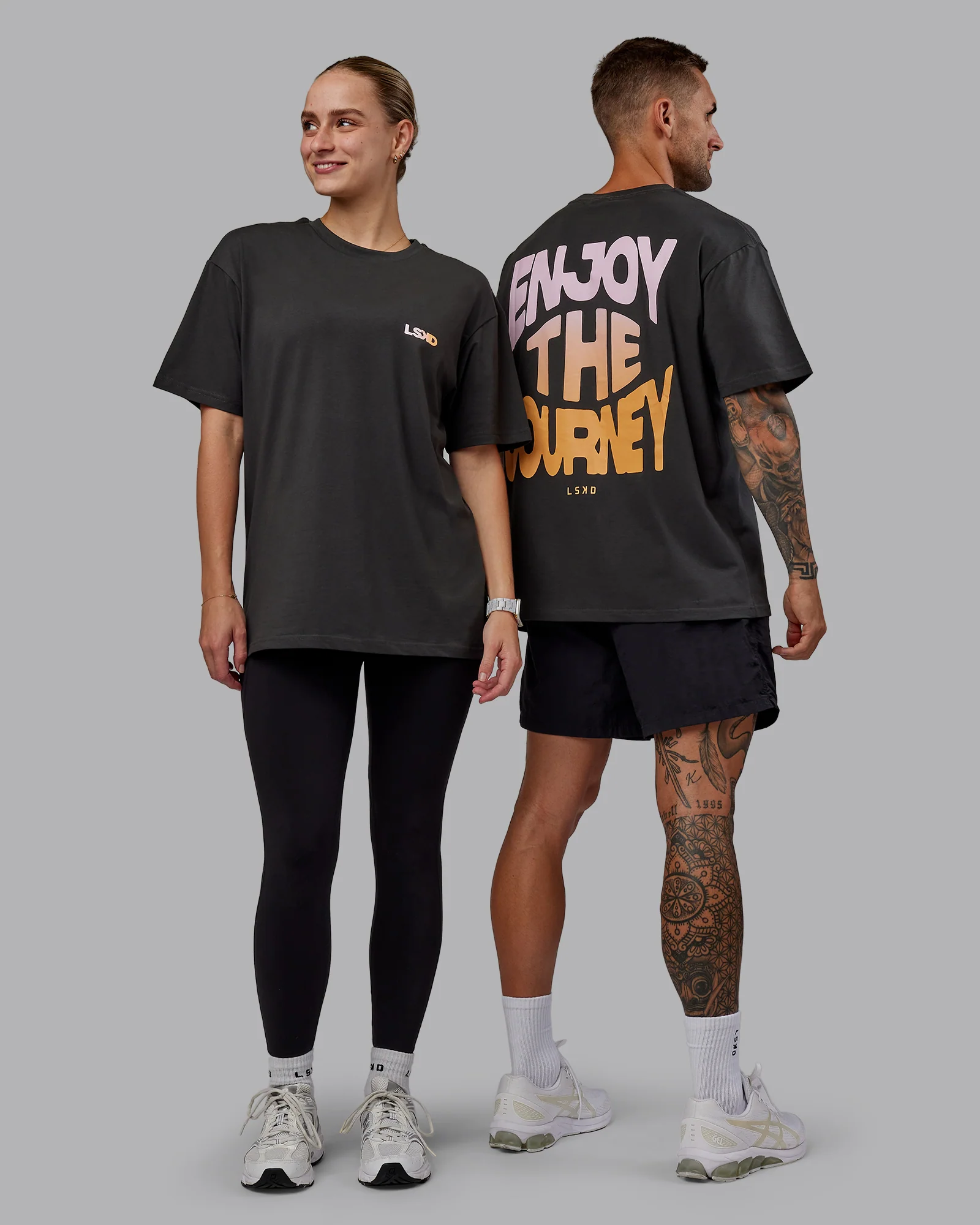 E.T.J FLXCotton Tee Oversize - Pirate Black-Pop Pink 1 E.T.J FLXCotton Tee Oversize - Pirate Black-Pop Pink