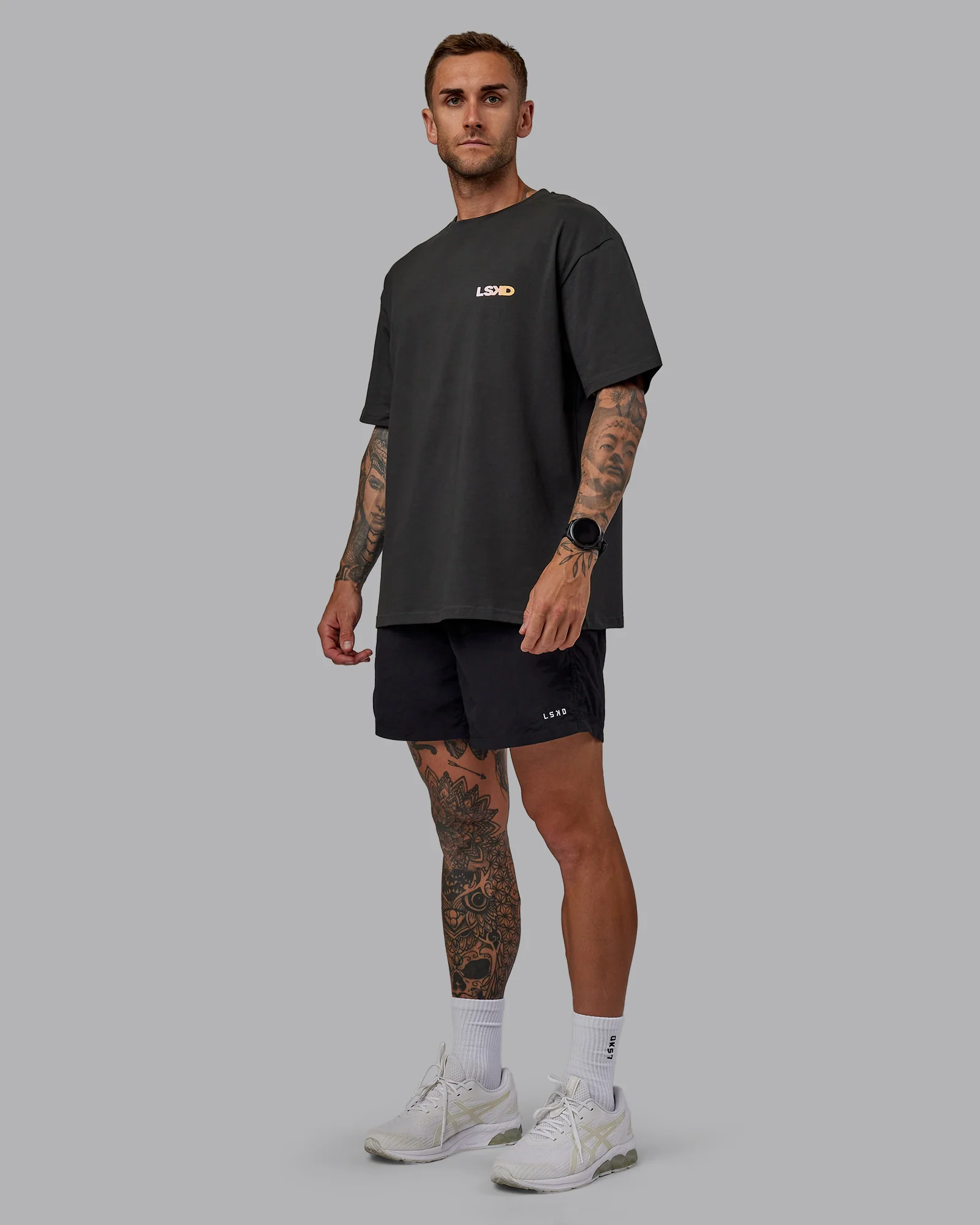 E.T.J FLXCotton Tee Oversize - Pirate Black-Pop Pink 2 E.T.J FLXCotton Tee Oversize - Pirate Black-Pop Pink