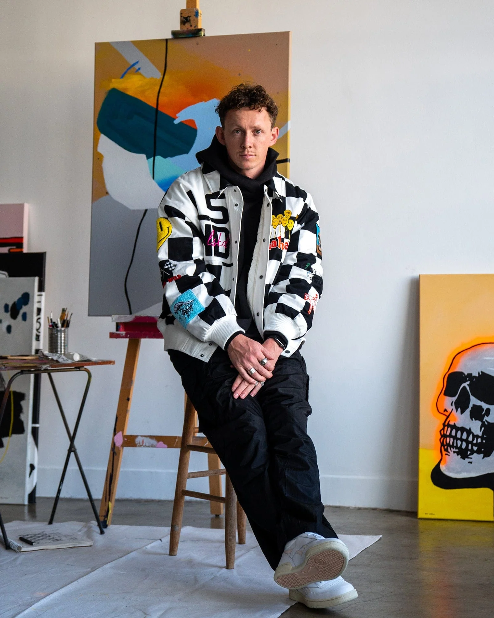 Unisex Kyle LeBlanc x LSKD Jacket - Black-White 1 Unisex Kyle LeBlanc x LSKD Jacket - Black-White
