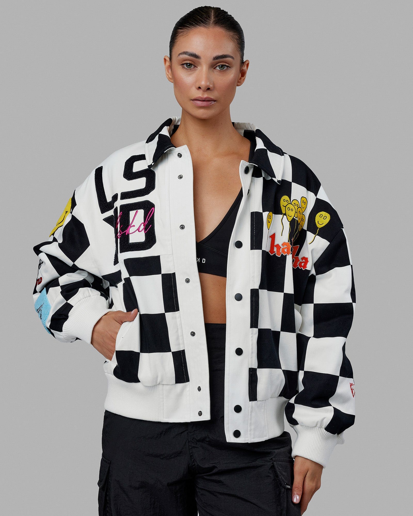 Unisex Kyle LeBlanc x LSKD Jacket - Black-White 7 Unisex Kyle LeBlanc x LSKD Jacket - Black-White