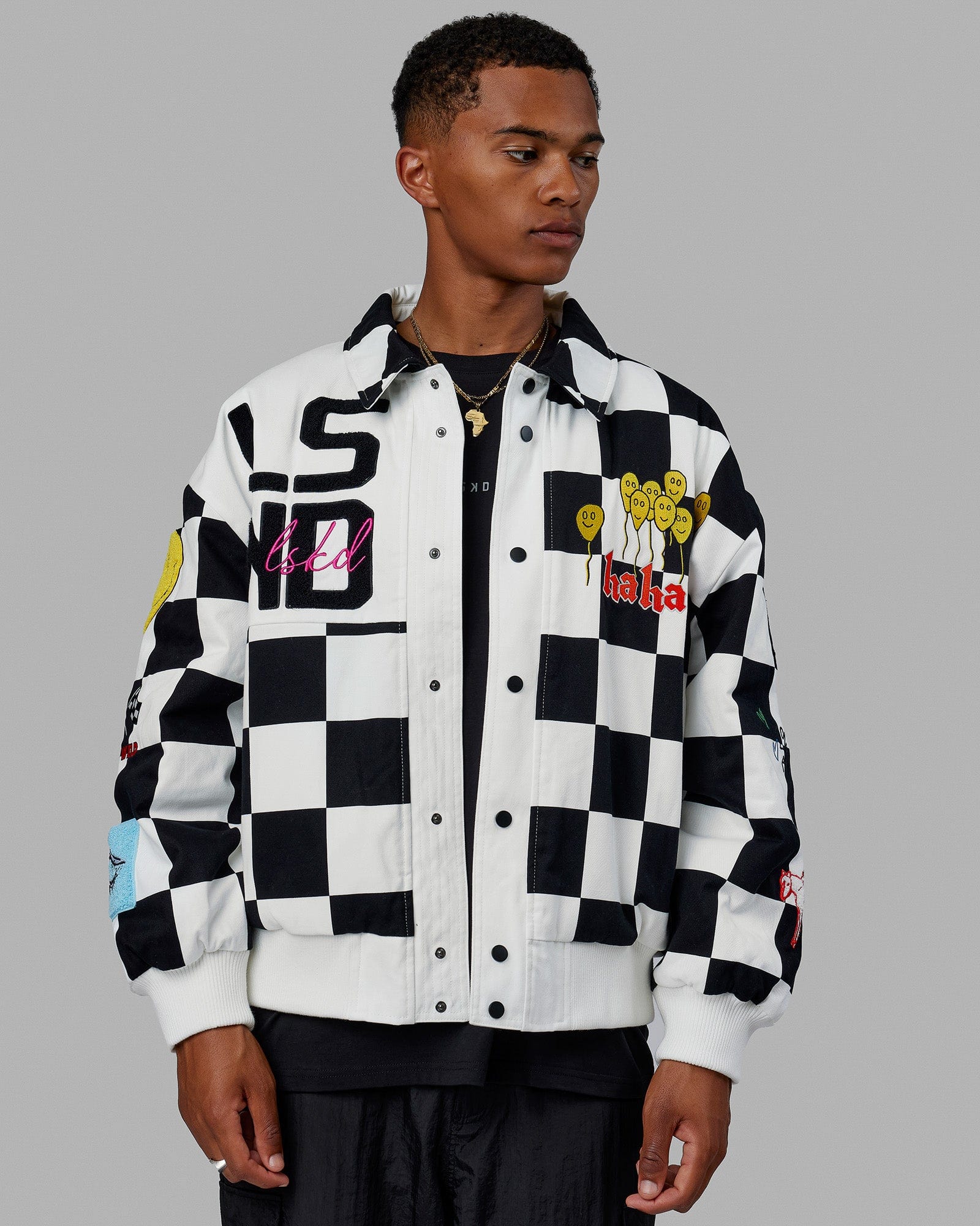 Unisex Kyle LeBlanc x LSKD Jacket - Black-White 8 Unisex Kyle LeBlanc x LSKD Jacket - Black-White