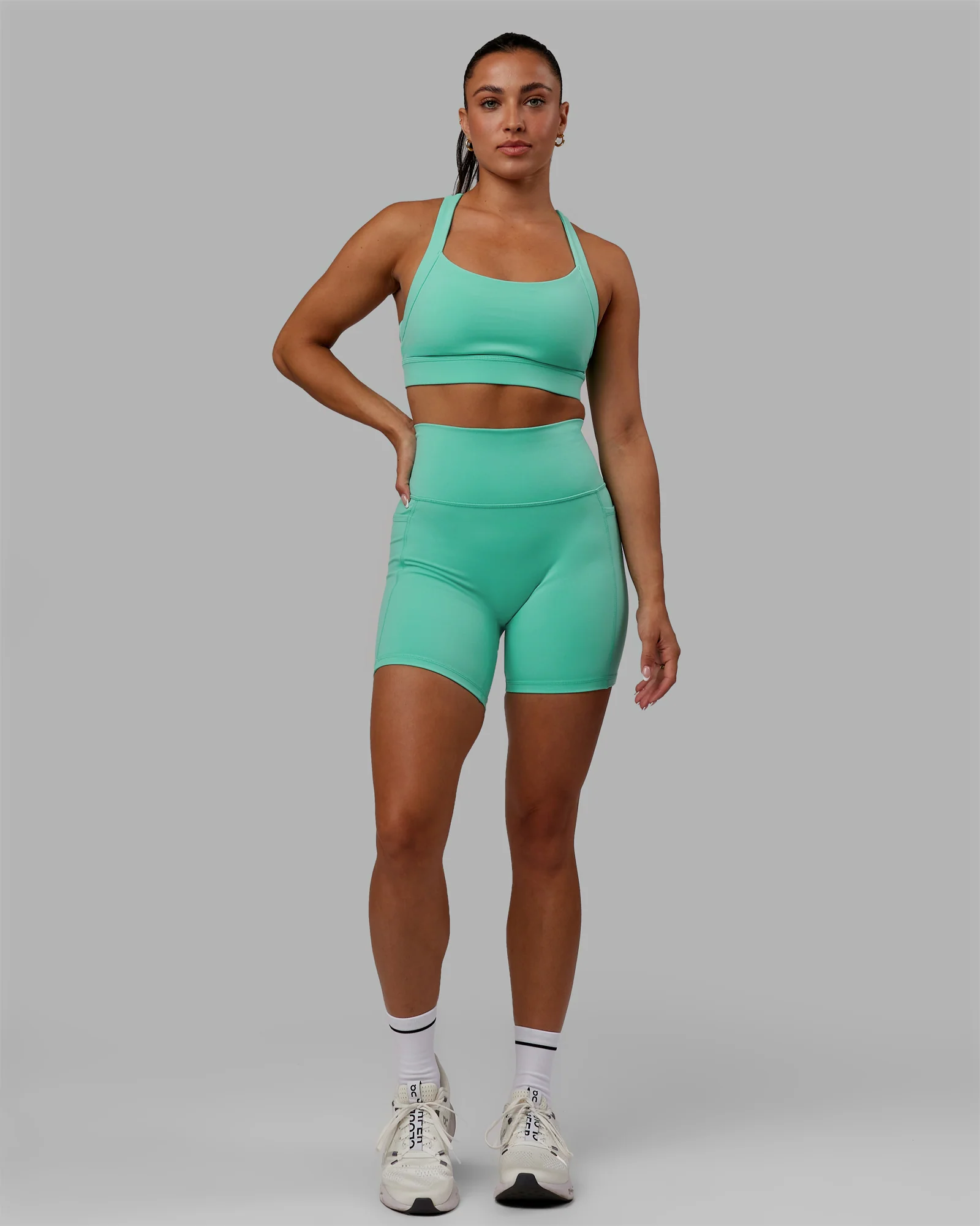 Fusion Ultra High-Rise 6" Short Pockets - Aquatic Awe