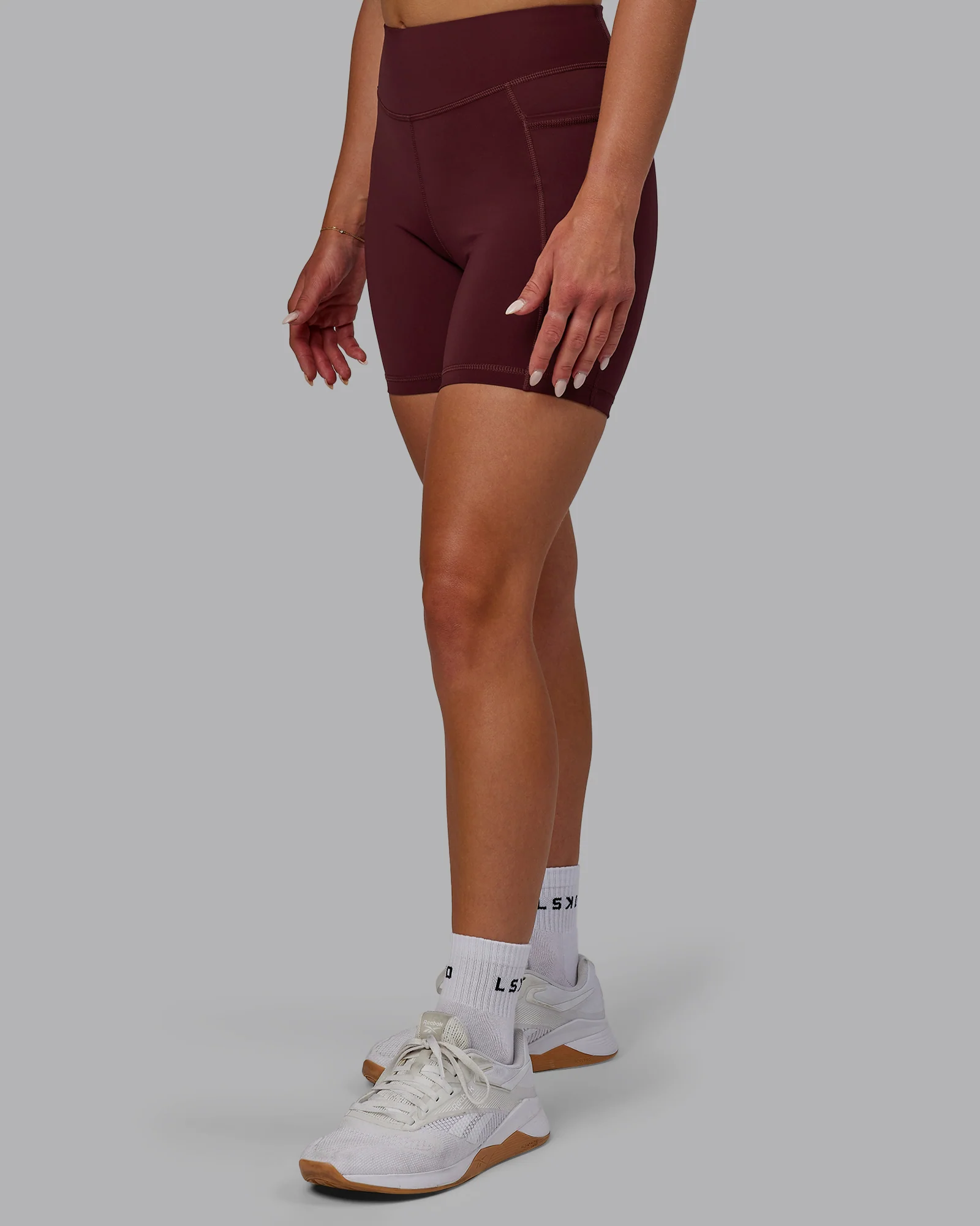 Elite High-Rise 6" Short Pockets - Dark Cherry 1 Elite High-Rise 6" Short Pockets - Dark Cherry