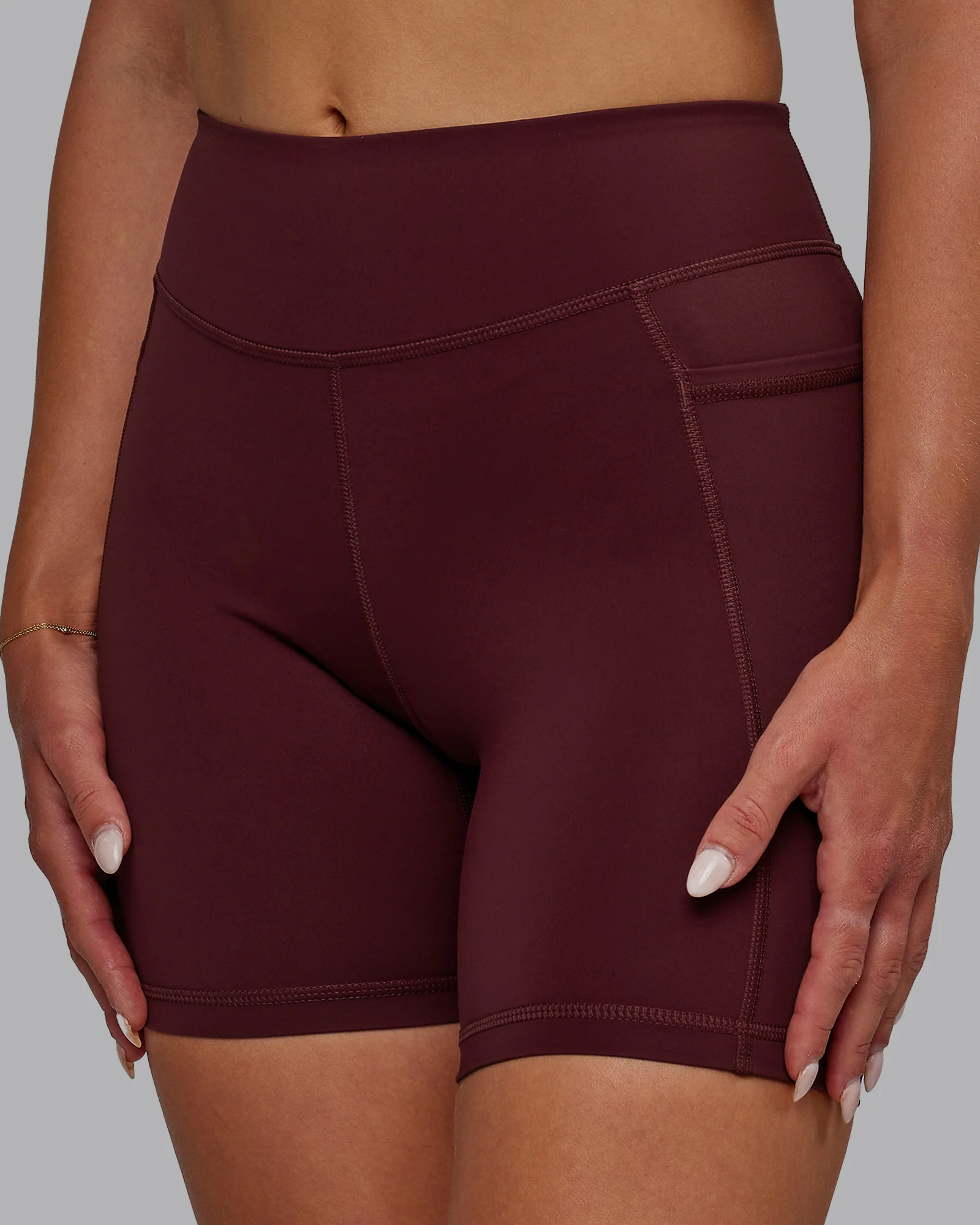 Elite High-Rise 6" Short Pockets - Dark Cherry 9 Elite High-Rise 6" Short Pockets - Dark Cherry