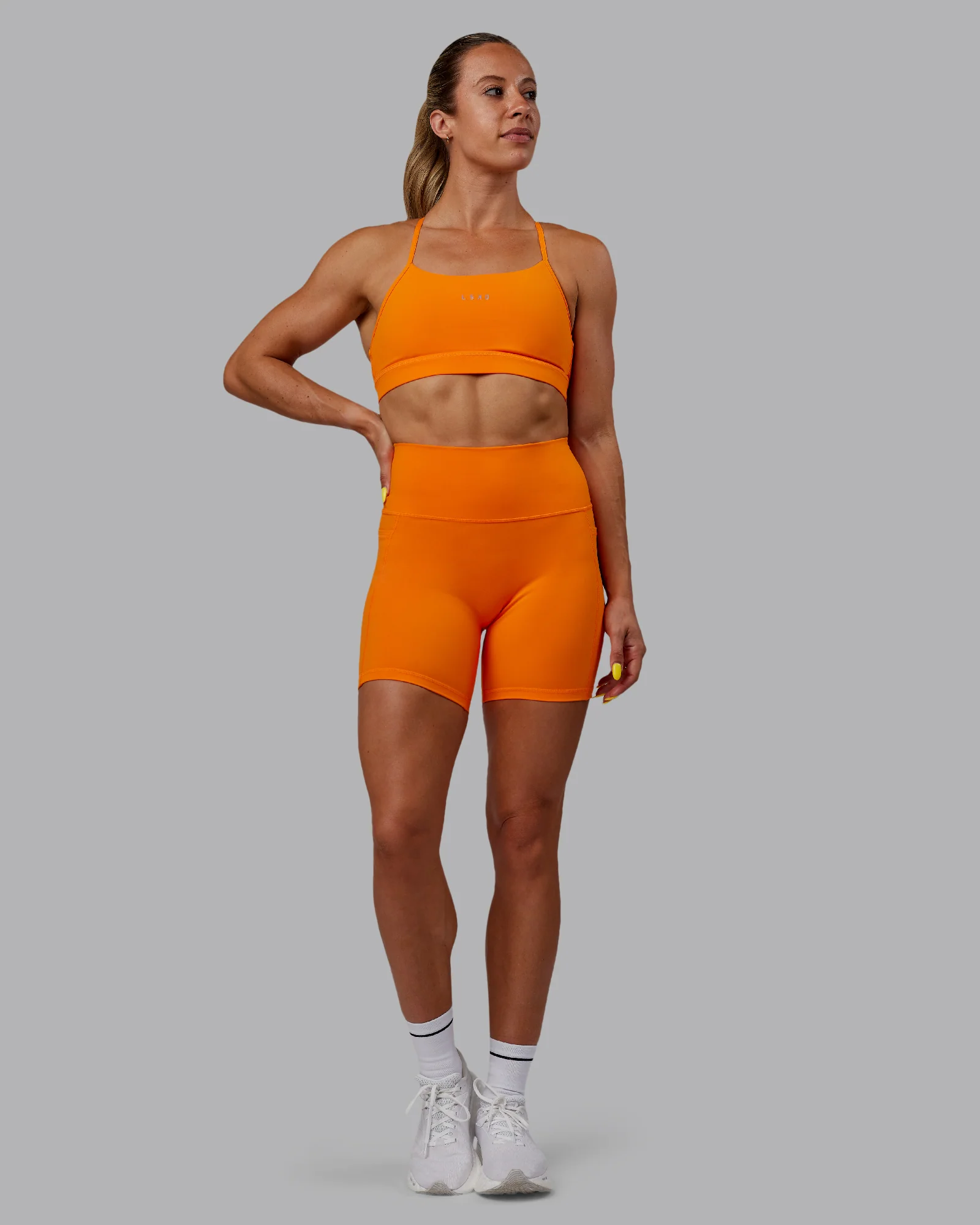 Fusion Ultra High-Rise 6" Short Pockets - Vibrant Orange