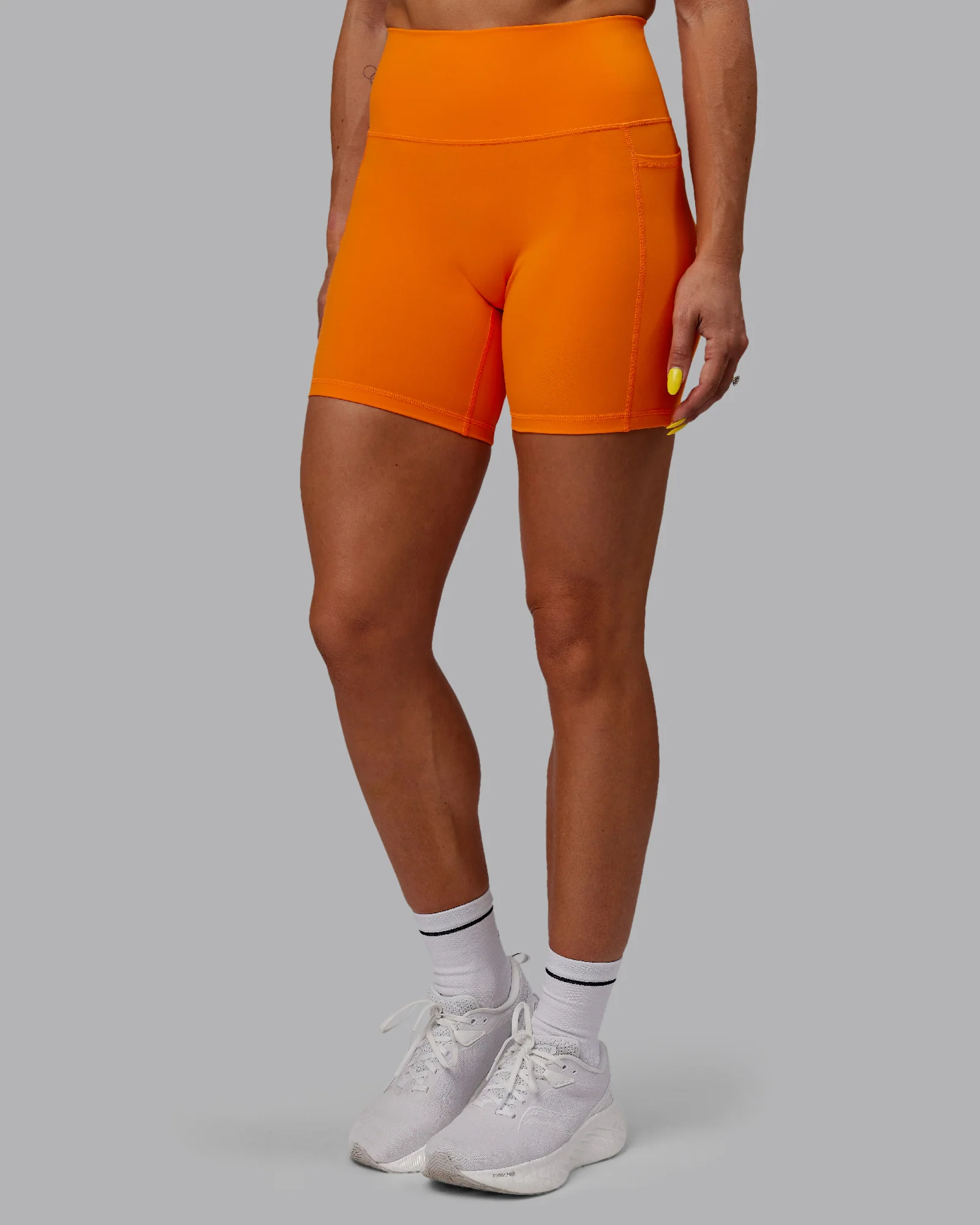 Fusion Ultra High-Rise 6" Short Pockets - Vibrant Orange