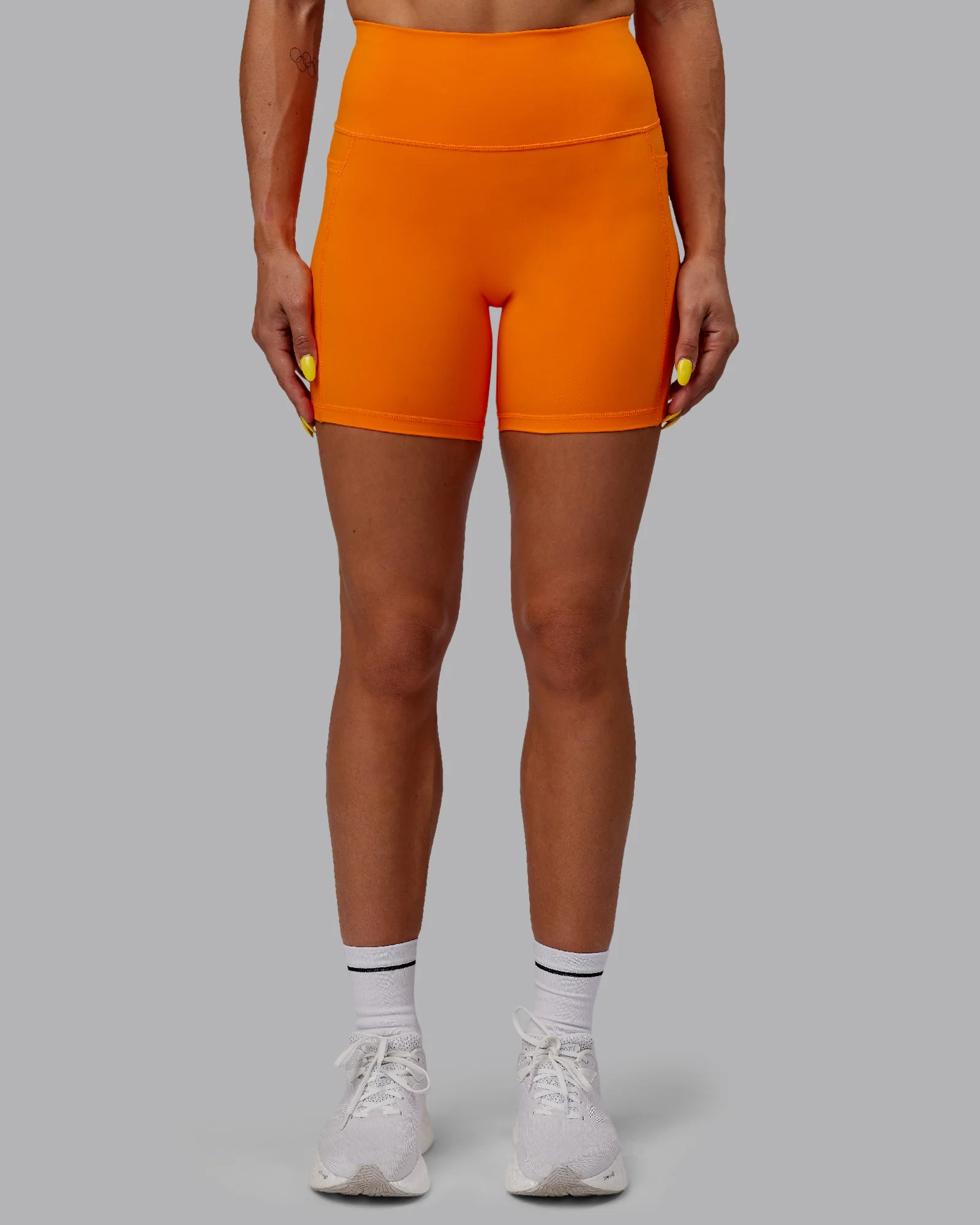 Fusion Ultra High-Rise 6" Short Pockets - Vibrant Orange