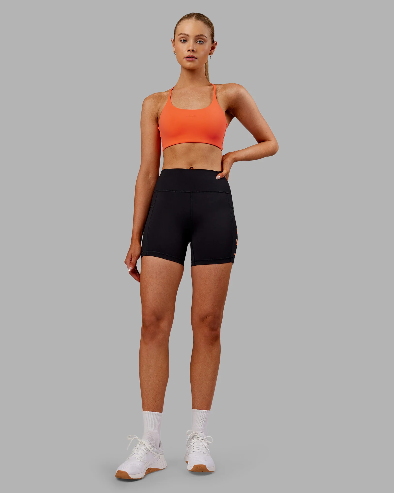 Rep Ultra High-Rise 4" Short Pockets - Black-Ultra Orange 3 Rep Ultra High-Rise 4" Short Pockets - Black-Ultra Orange