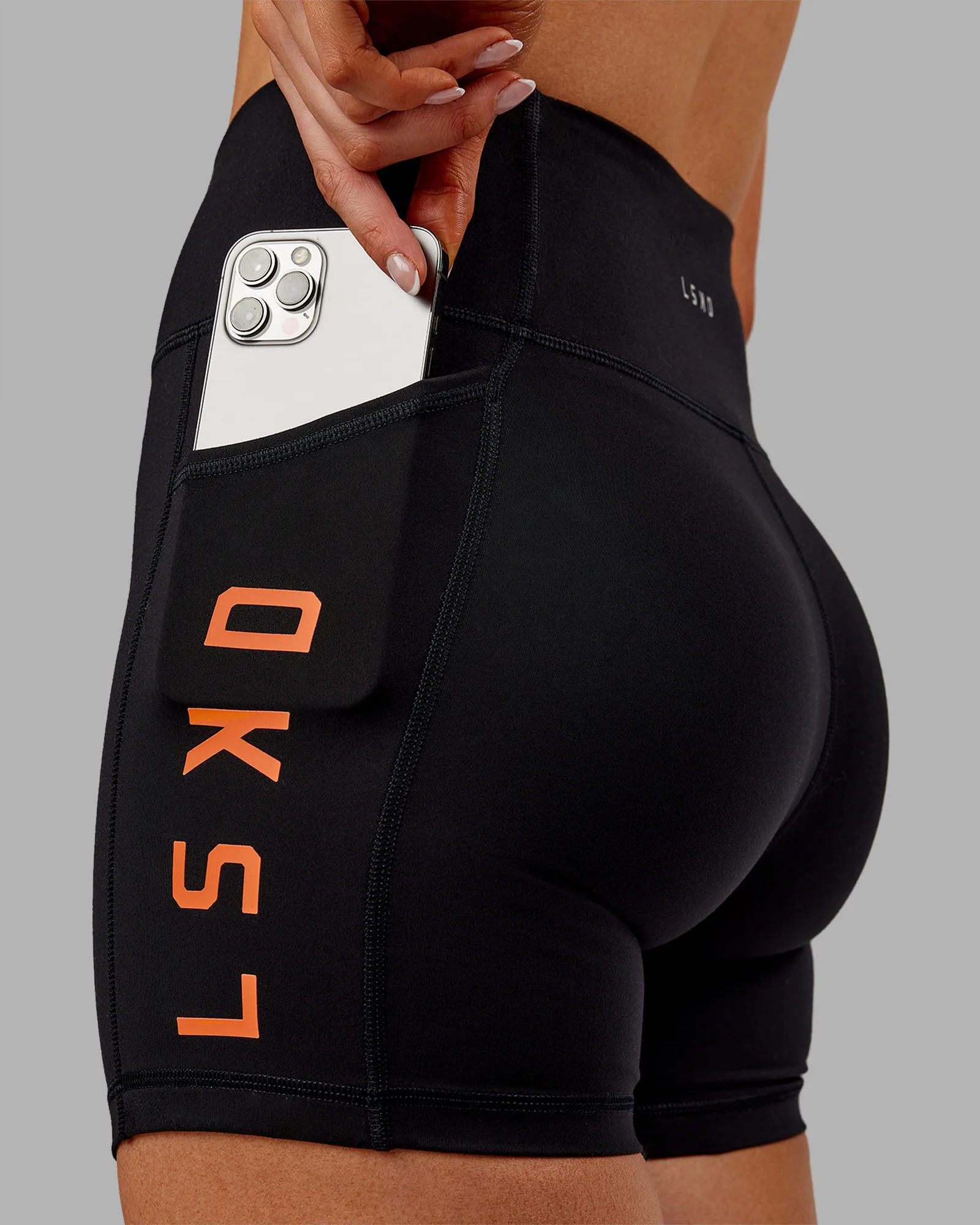 Rep Ultra High-Rise 4" Short Pockets - Black-Ultra Orange 6 Rep Ultra High-Rise 4" Short Pockets - Black-Ultra Orange