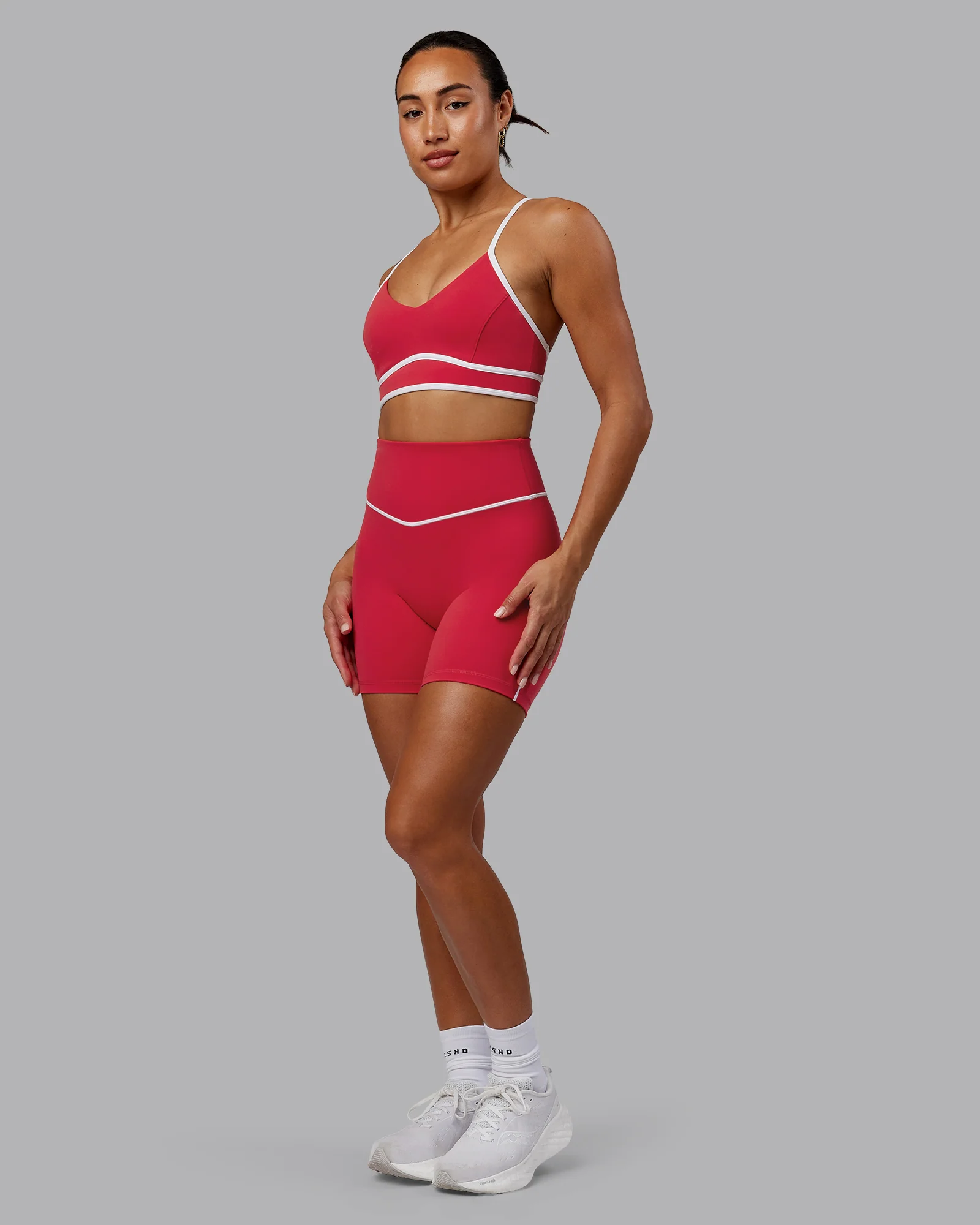 Contrast Ultra High-Rise 6" Short - Scarlet-White
