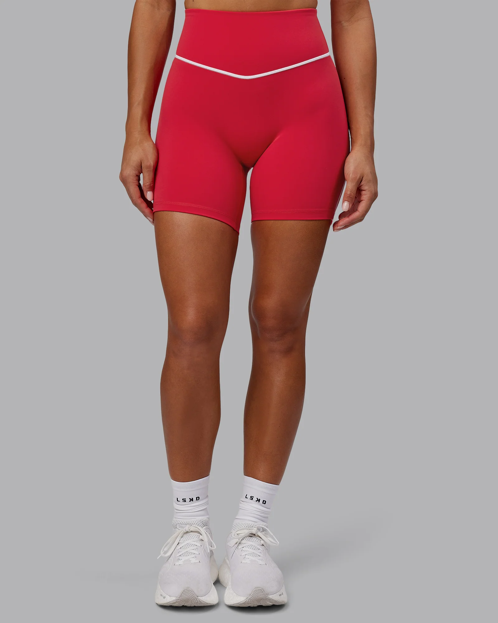 Contrast Ultra High-Rise 6" Short - Scarlet-White