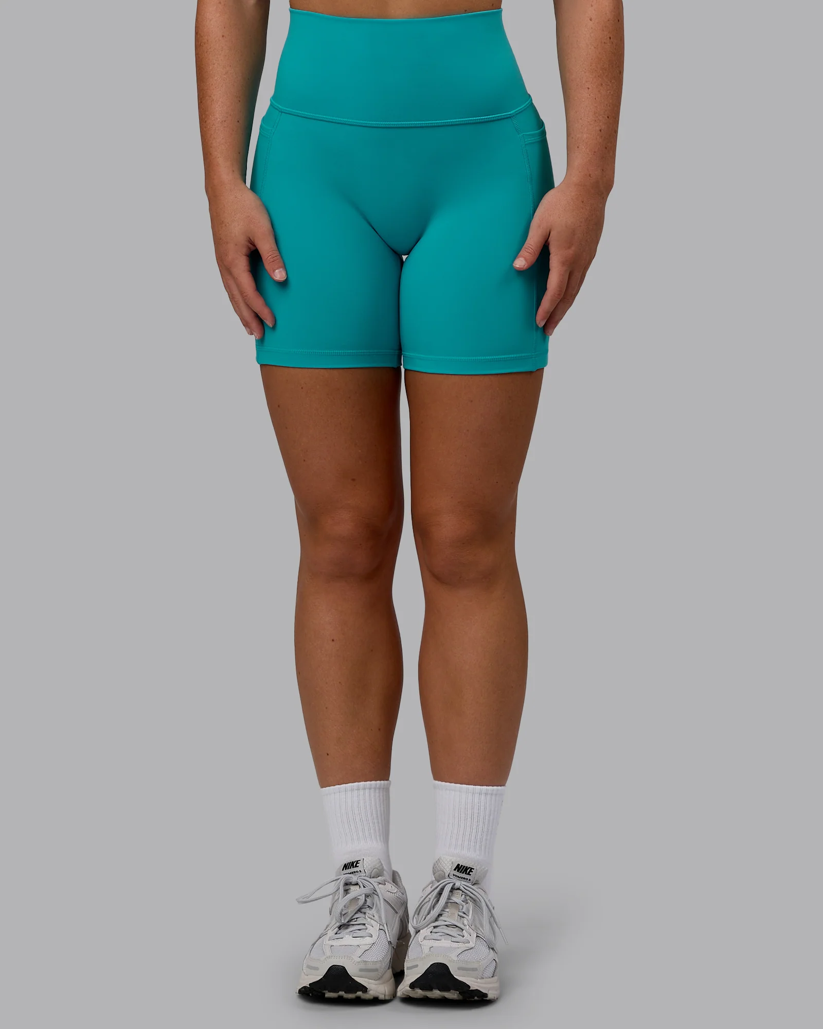 Fusion Ultra High-Rise 6" Short Pockets - Uplift Blue