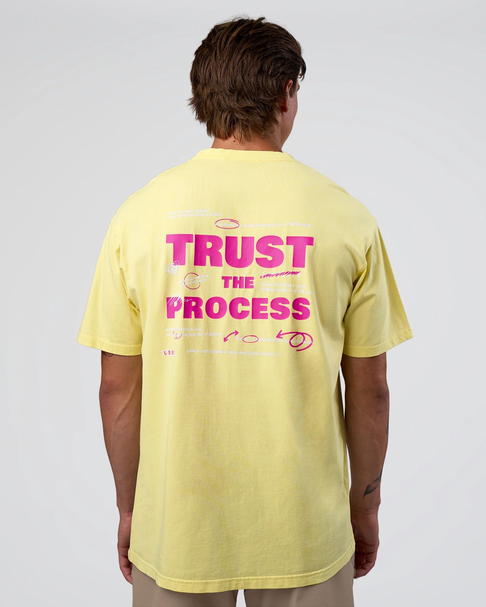 Unfit Club FLXCotton Oversized Tee - Yellow Fizz Washed-Ultra Fuchsia 3 Unfit Club FLXCotton Oversized Tee - Yellow Fizz Washed-Ultra Fuchsia