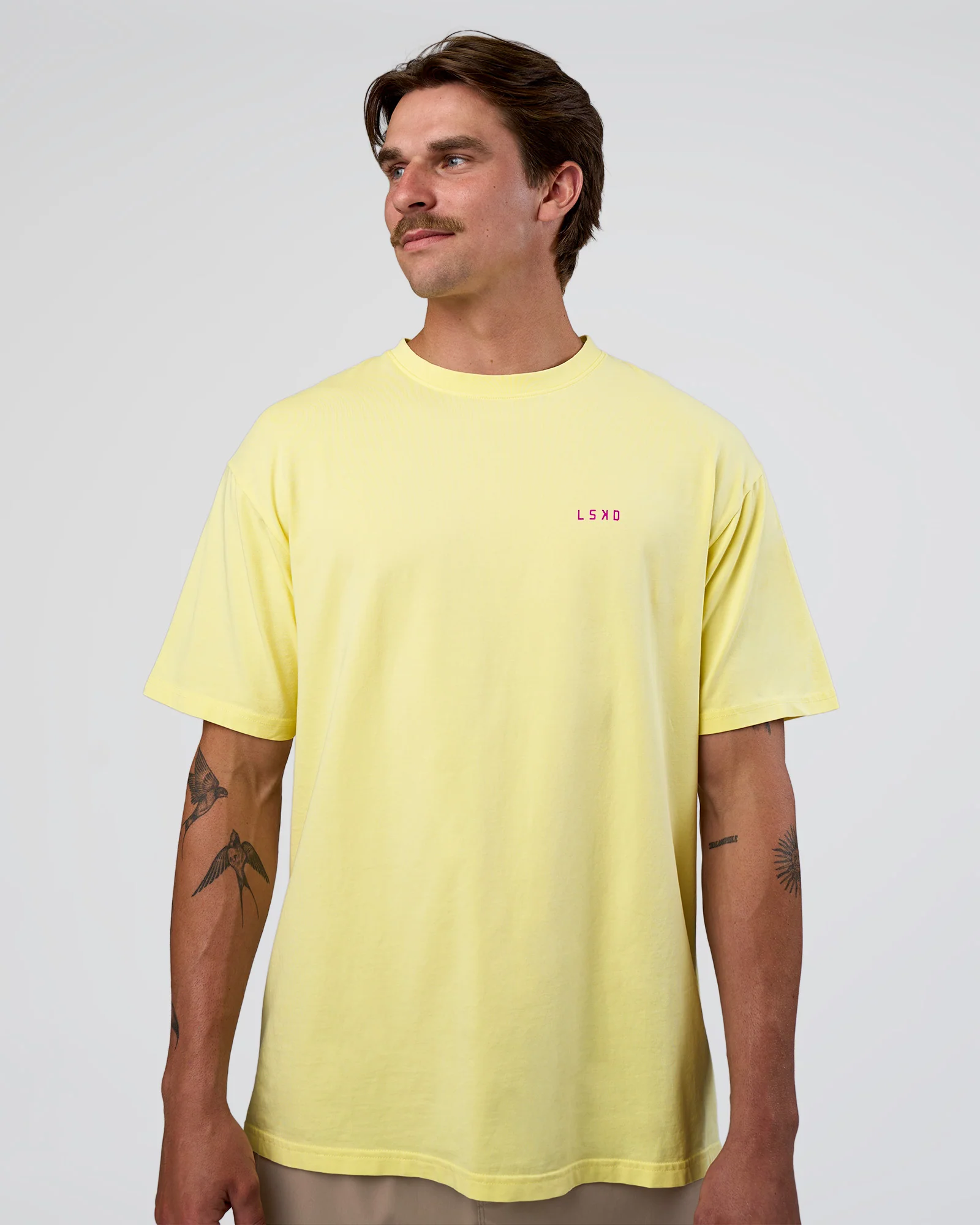 Unfit Club FLXCotton Oversized Tee - Yellow Fizz Washed-Ultra Fuchsia 5 Unfit Club FLXCotton Oversized Tee - Yellow Fizz Washed-Ultra Fuchsia