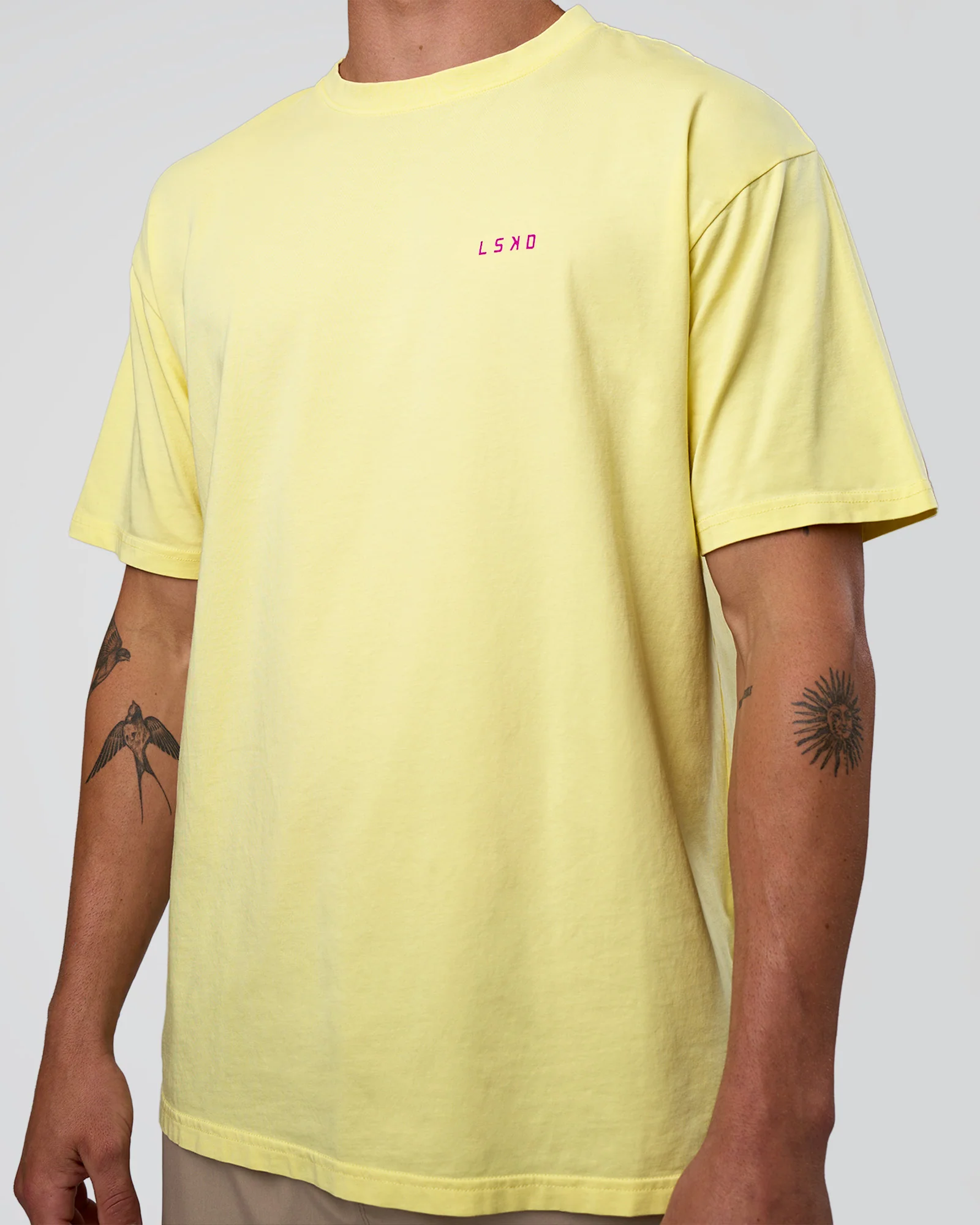 Unfit Club FLXCotton Oversized Tee - Yellow Fizz Washed-Ultra Fuchsia 8 Unfit Club FLXCotton Oversized Tee - Yellow Fizz Washed-Ultra Fuchsia