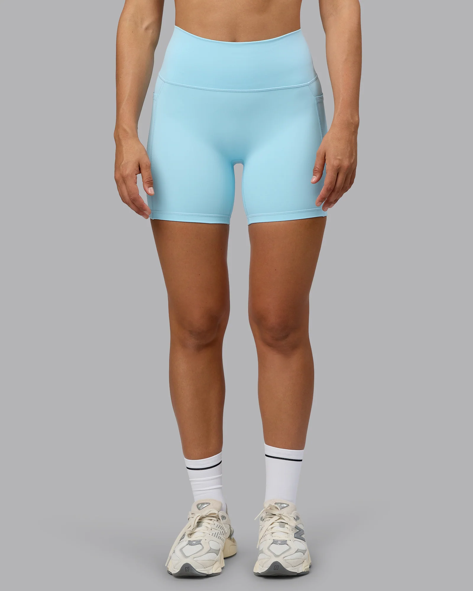Fusion Ultra High-Rise 6" Short Pockets - Crystal Blue