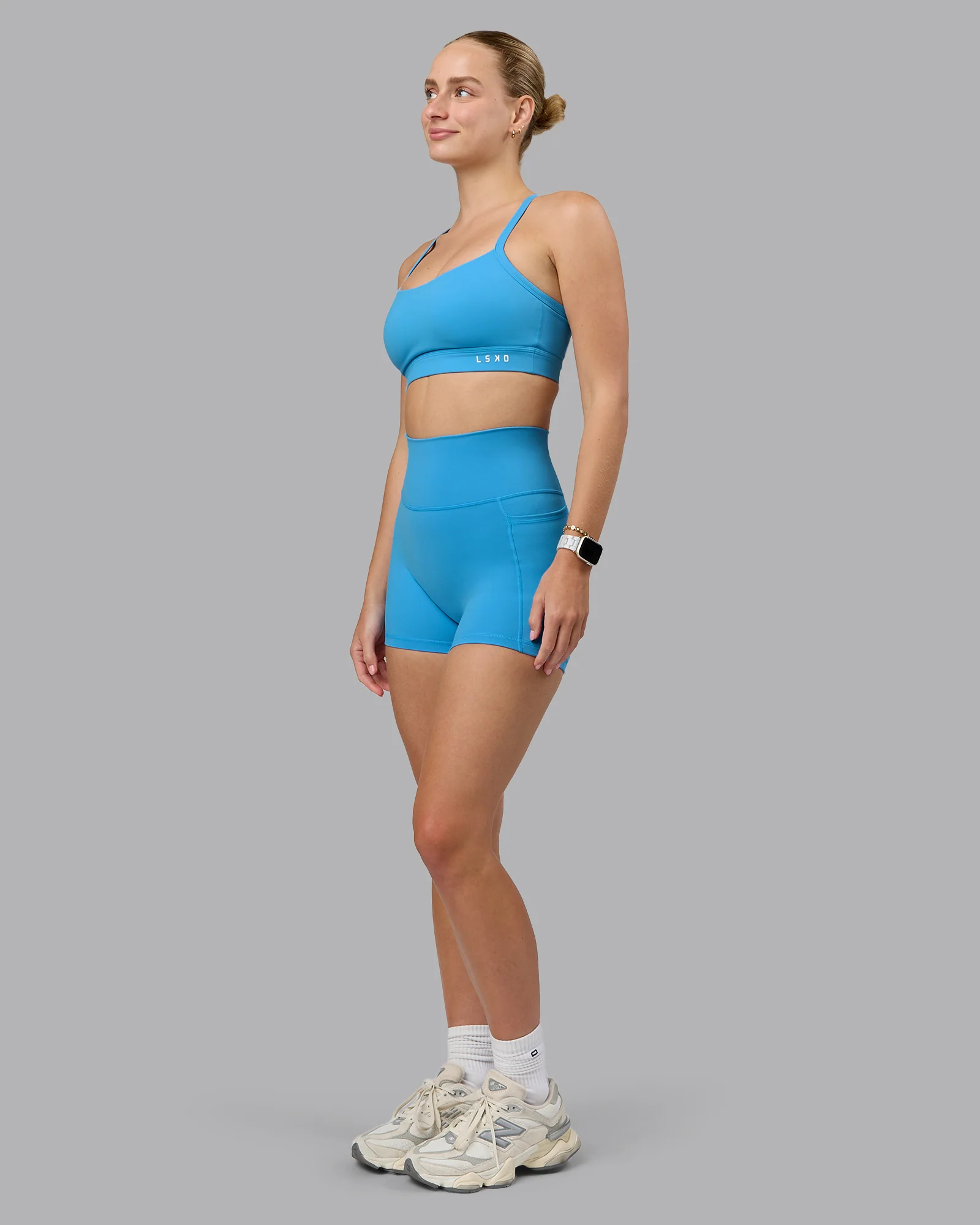 Fusion Ultra High-Rise 4" Short Pockets - Azure Blue