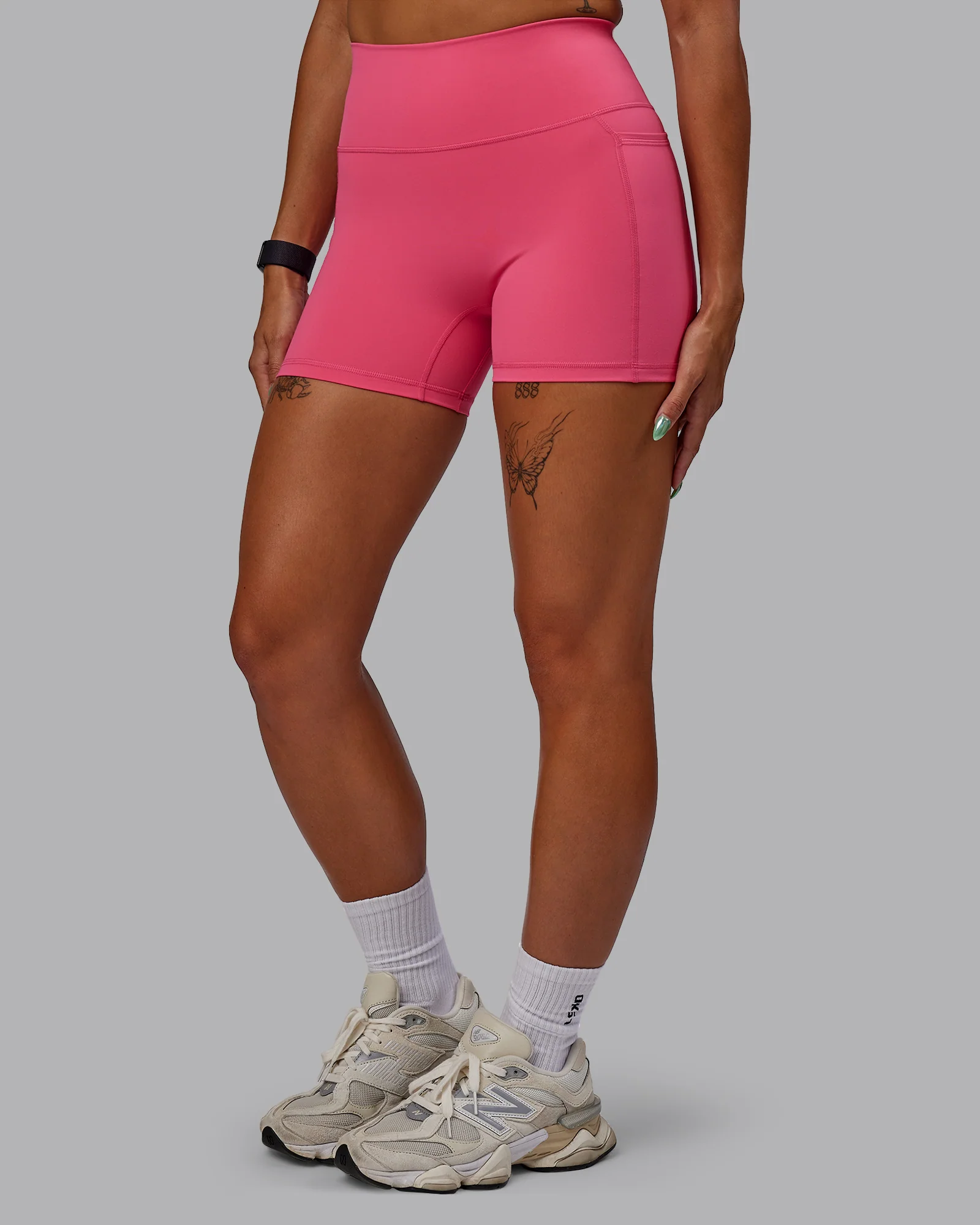 Fusion Ultra High-Rise 4" Short Pockets - Hot Pink 6 Fusion Ultra High-Rise 4" Short Pockets - Hot Pink