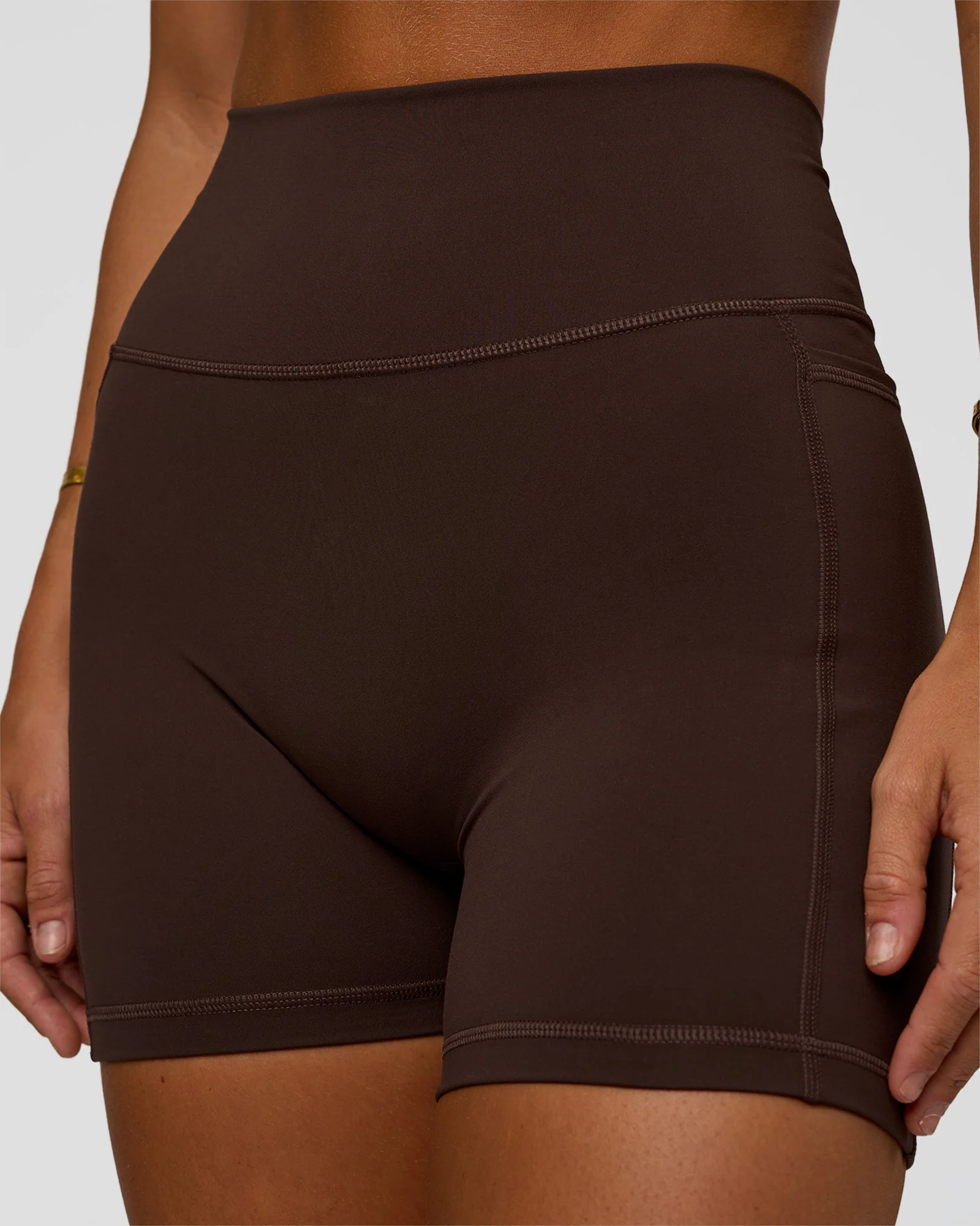 Fusion V-Contour Ultra High-Rise 4” Short Pockets - Hot Chocolate 5 Fusion V-Contour Ultra High-Rise 4” Short Pockets - Hot Chocolate