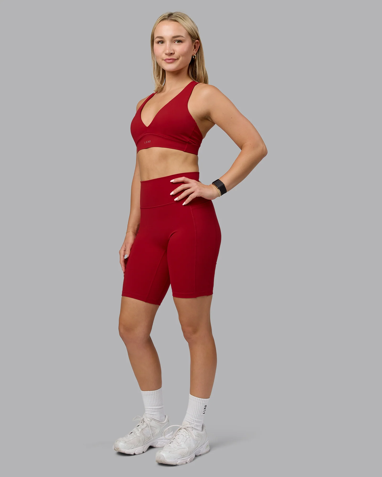 Fusion Ultra High-Rise 9" Short Pockets - Cherry Red 1 Fusion Ultra High-Rise 9" Short Pockets - Cherry Red