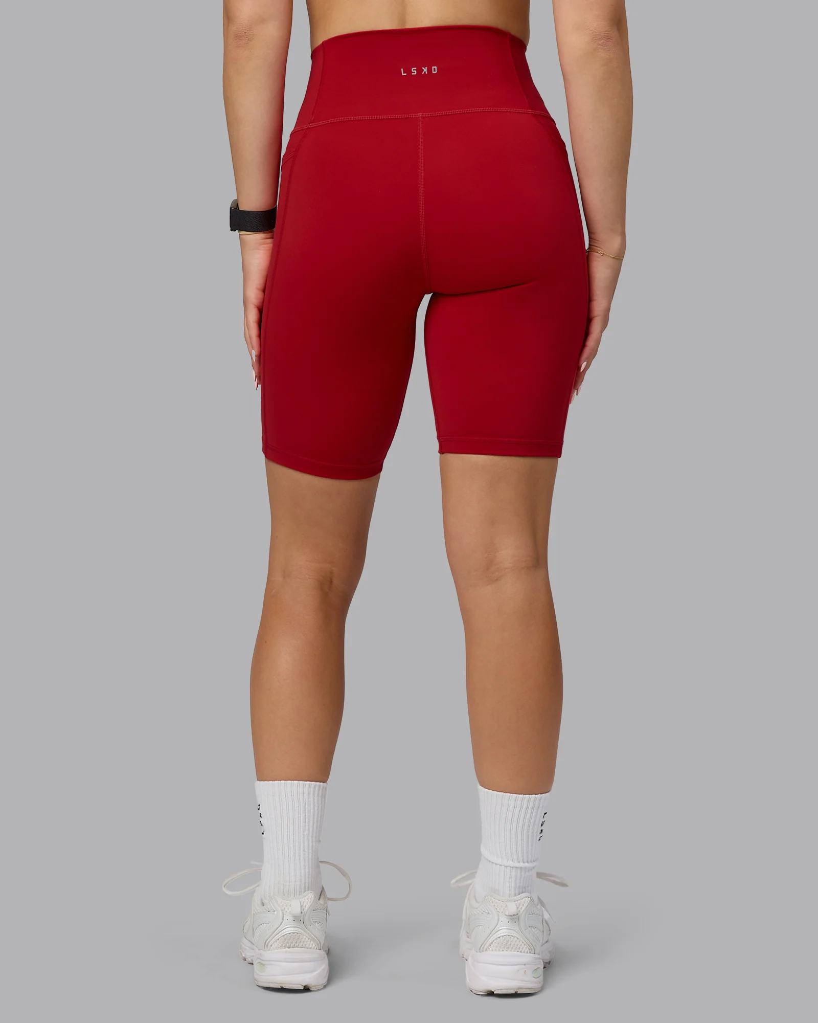 Fusion Ultra High-Rise 9" Short Pockets - Cherry Red 3 Fusion Ultra High-Rise 9" Short Pockets - Cherry Red