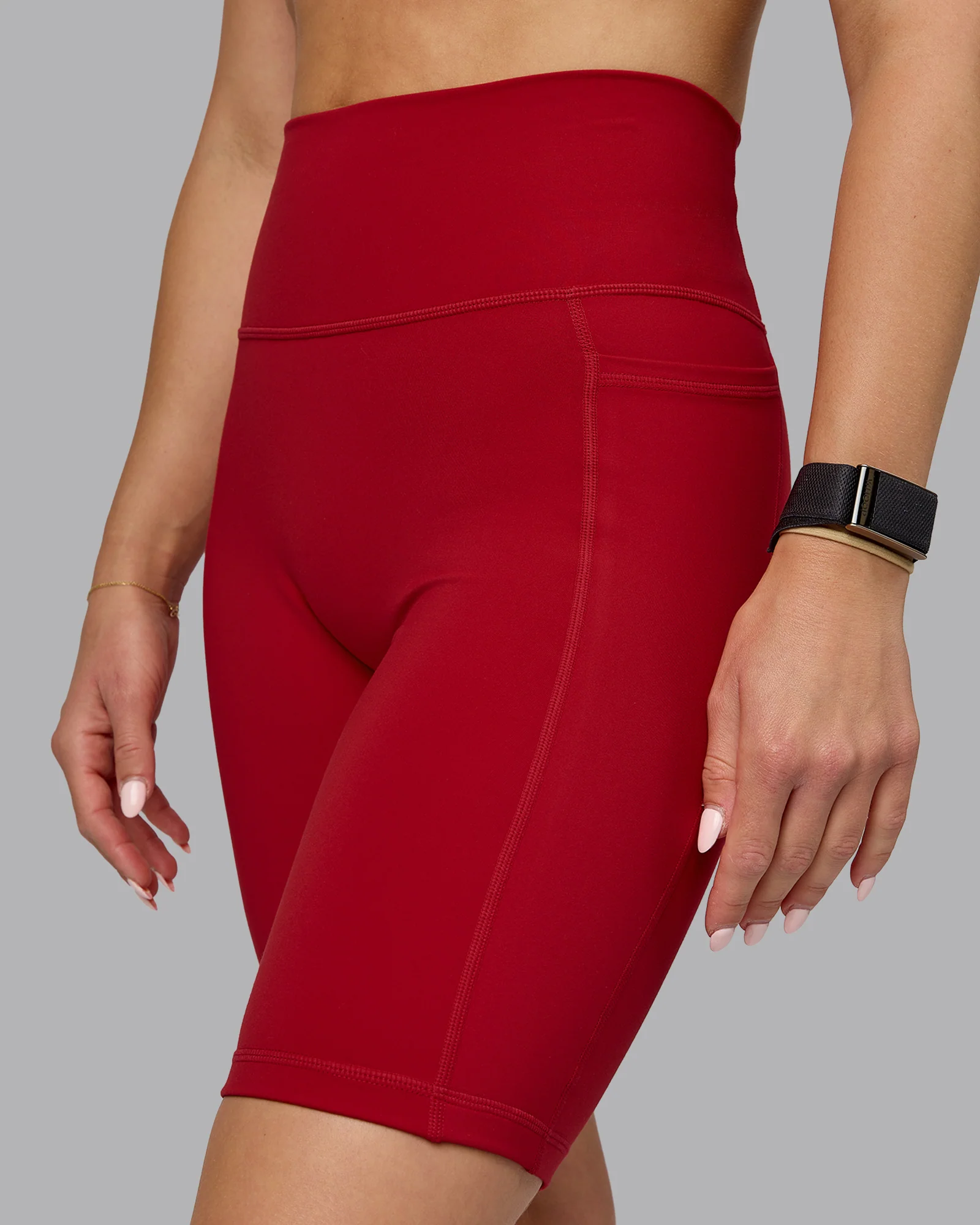 Fusion Ultra High-Rise 9" Short Pockets - Cherry Red 6 Fusion Ultra High-Rise 9" Short Pockets - Cherry Red