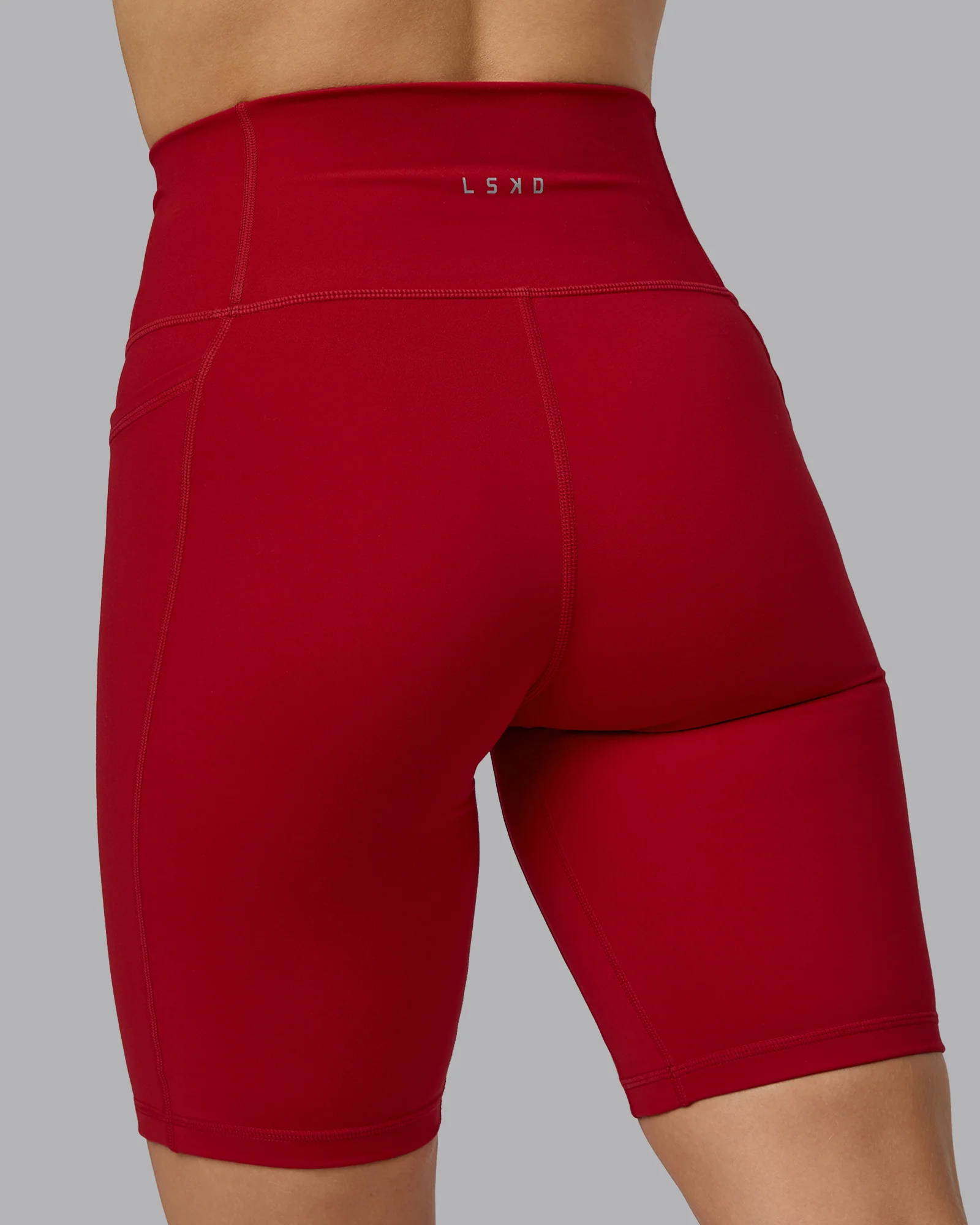 Fusion Ultra High-Rise 9" Short Pockets - Cherry Red 7 Fusion Ultra High-Rise 9" Short Pockets - Cherry Red