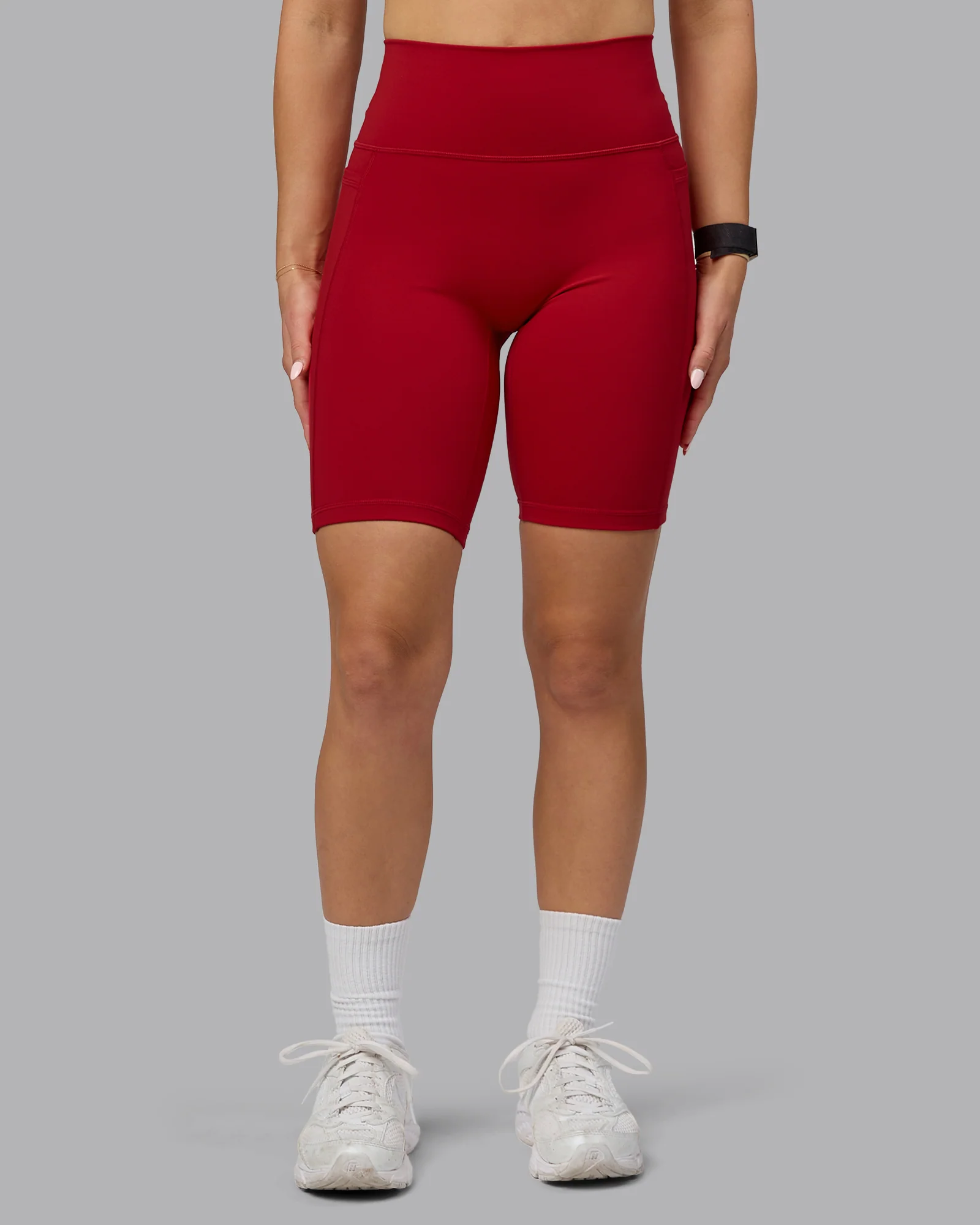 Fusion Ultra High-Rise 9" Short Pockets - Cherry Red 8 Fusion Ultra High-Rise 9" Short Pockets - Cherry Red