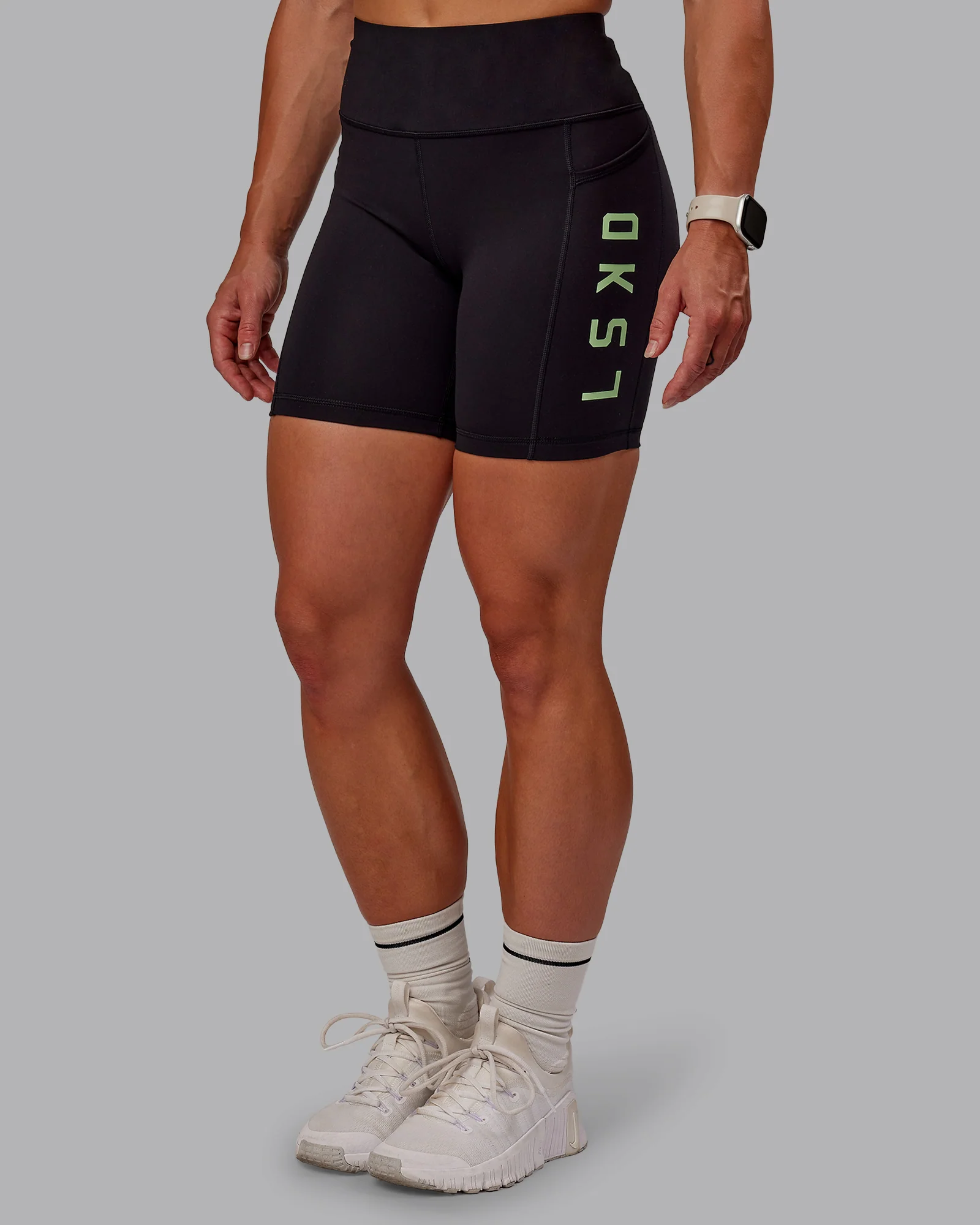 Rep Ultra High-Rise 6" Short Pockets - Black-Surreal Green 1 Rep Ultra High-Rise 6" Short Pockets - Black-Surreal Green