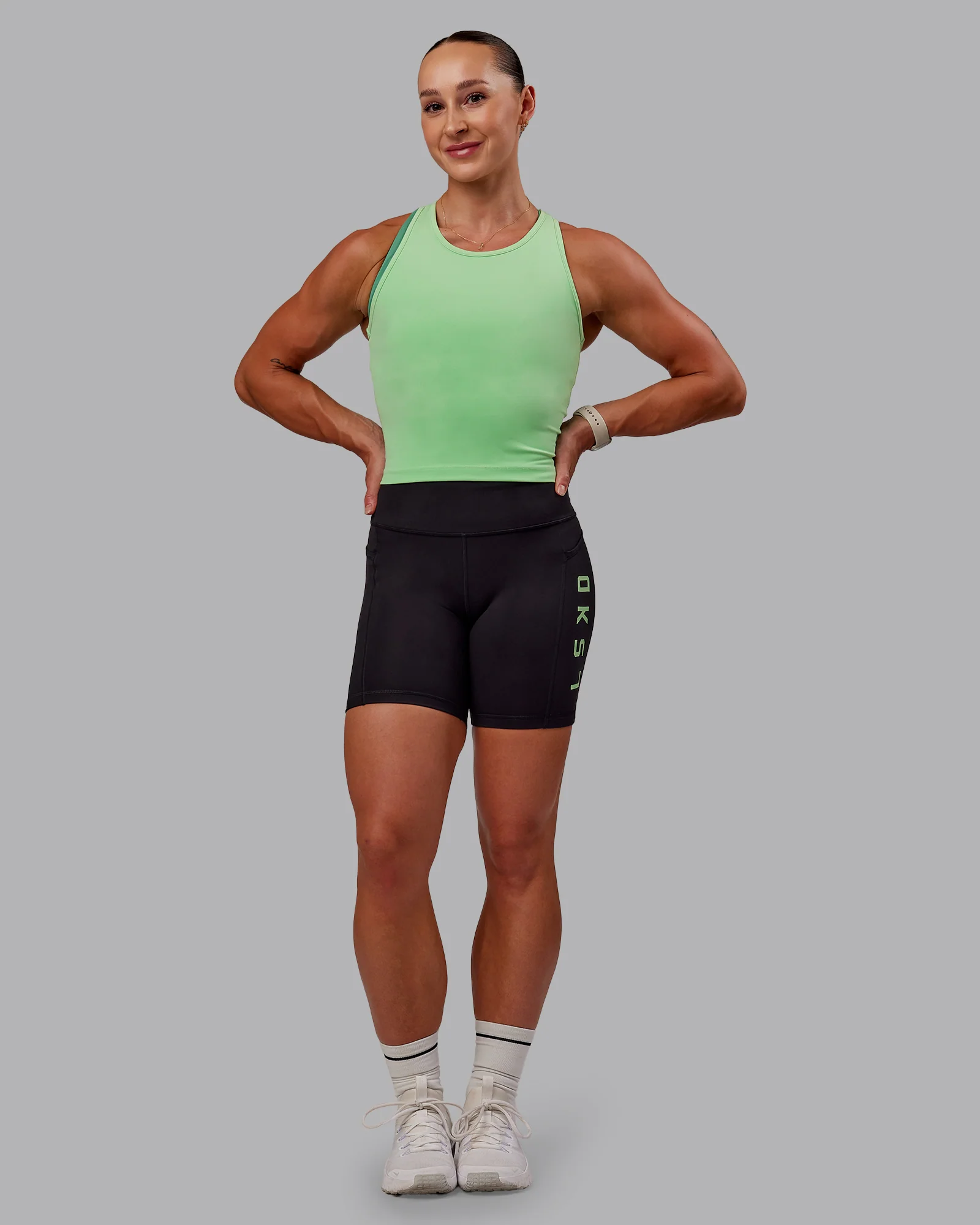 Rep Ultra High-Rise 6" Short Pockets - Black-Surreal Green 5 Rep Ultra High-Rise 6" Short Pockets - Black-Surreal Green