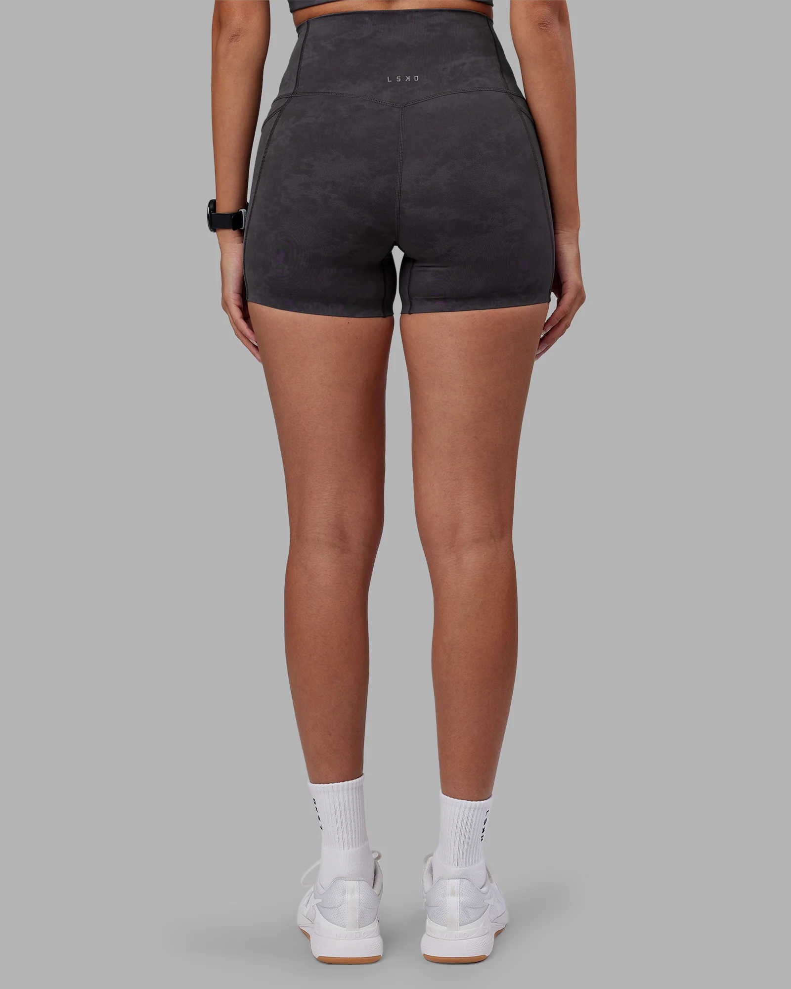 Elixir Ultra High-Rise 4" Short Pockets - Dark Storm Wash 4 Elixir Ultra High-Rise 4" Short Pockets - Dark Storm Wash