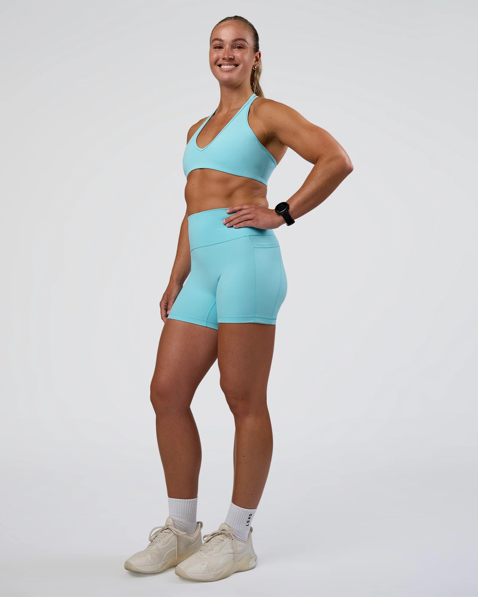 Fusion Ultra High-Rise 4" Short Pockets - Baltic Sea 5 Fusion Ultra High-Rise 4" Short Pockets - Baltic Sea