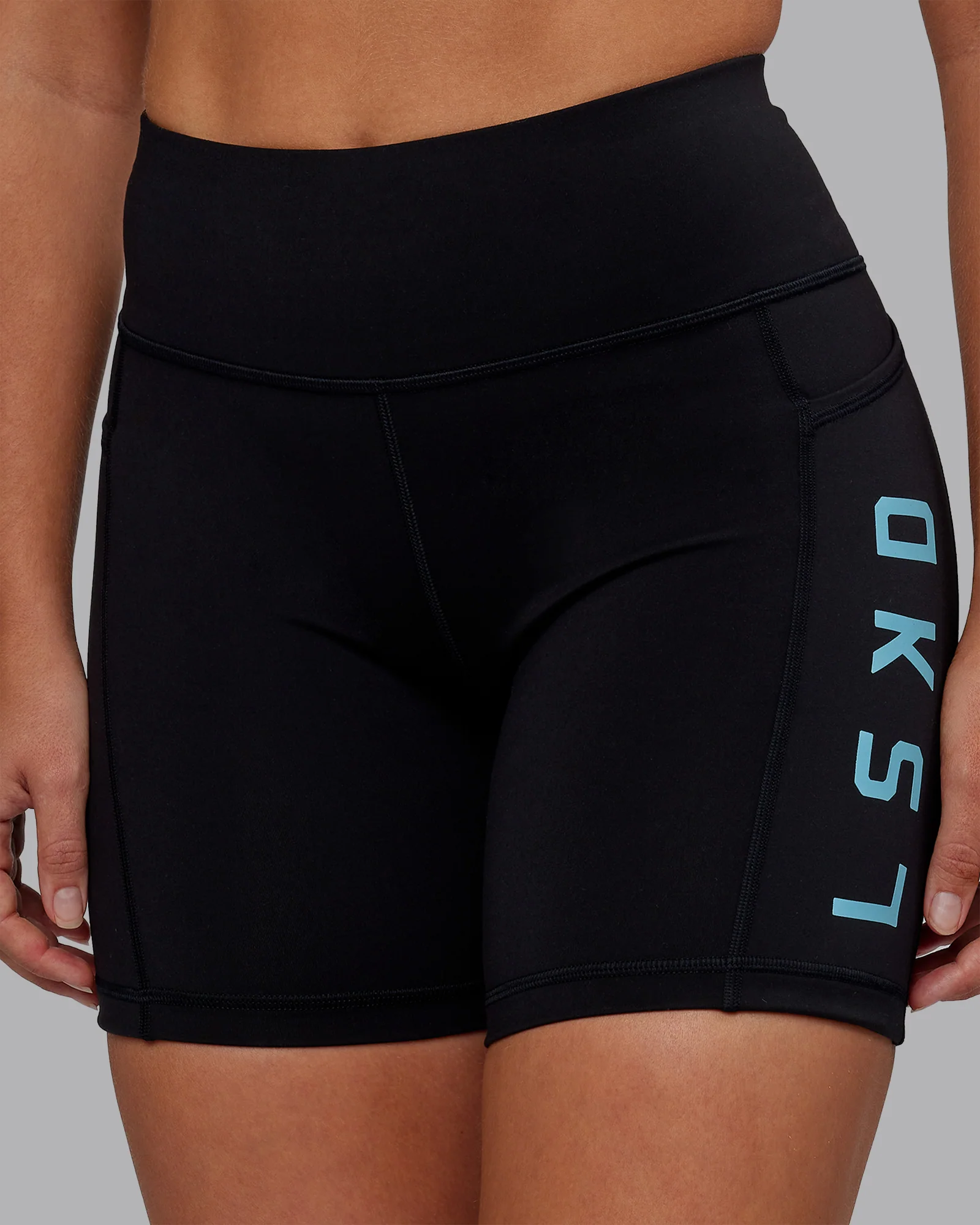Rep Ultra High-Rise 6" Short Pockets - Black-Retro Blue