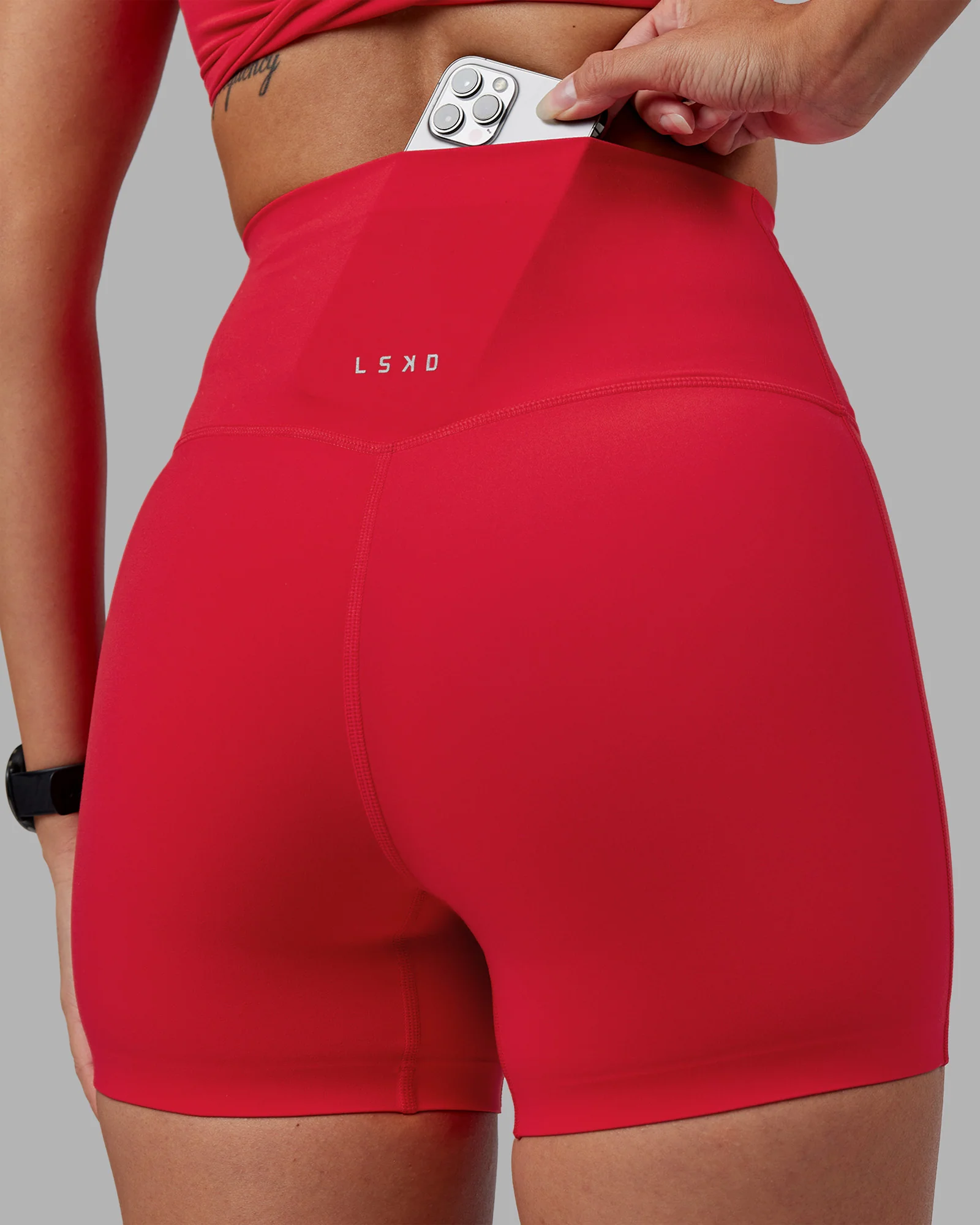 Elixir Ultra High-Rise 4" Short - Scarlet 4 Elixir Ultra High-Rise 4" Short - Scarlet