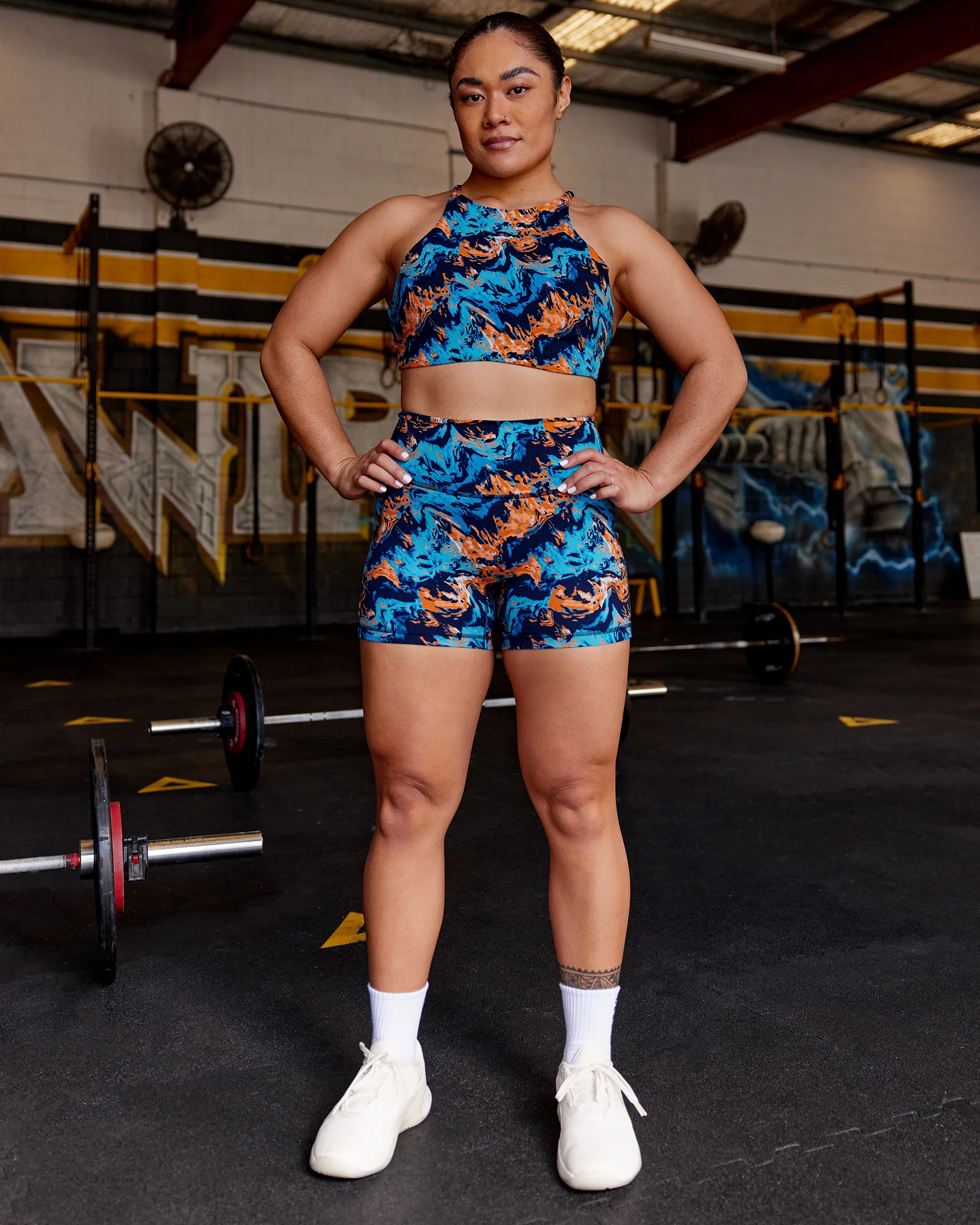 Fusion High-Rise 4" Short Pockets - React Print