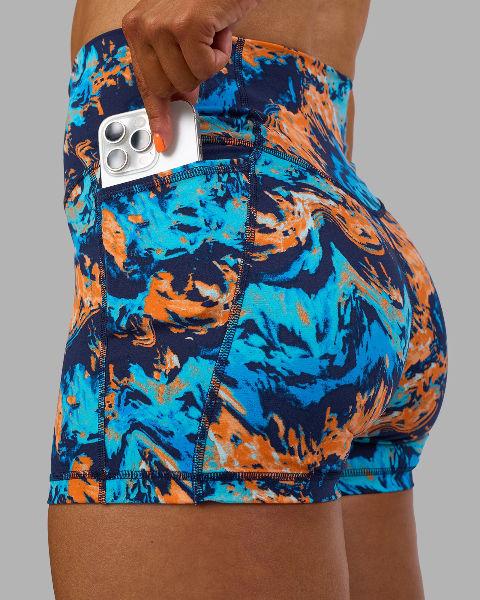 Fusion High-Rise 4" Short Pockets - React Print