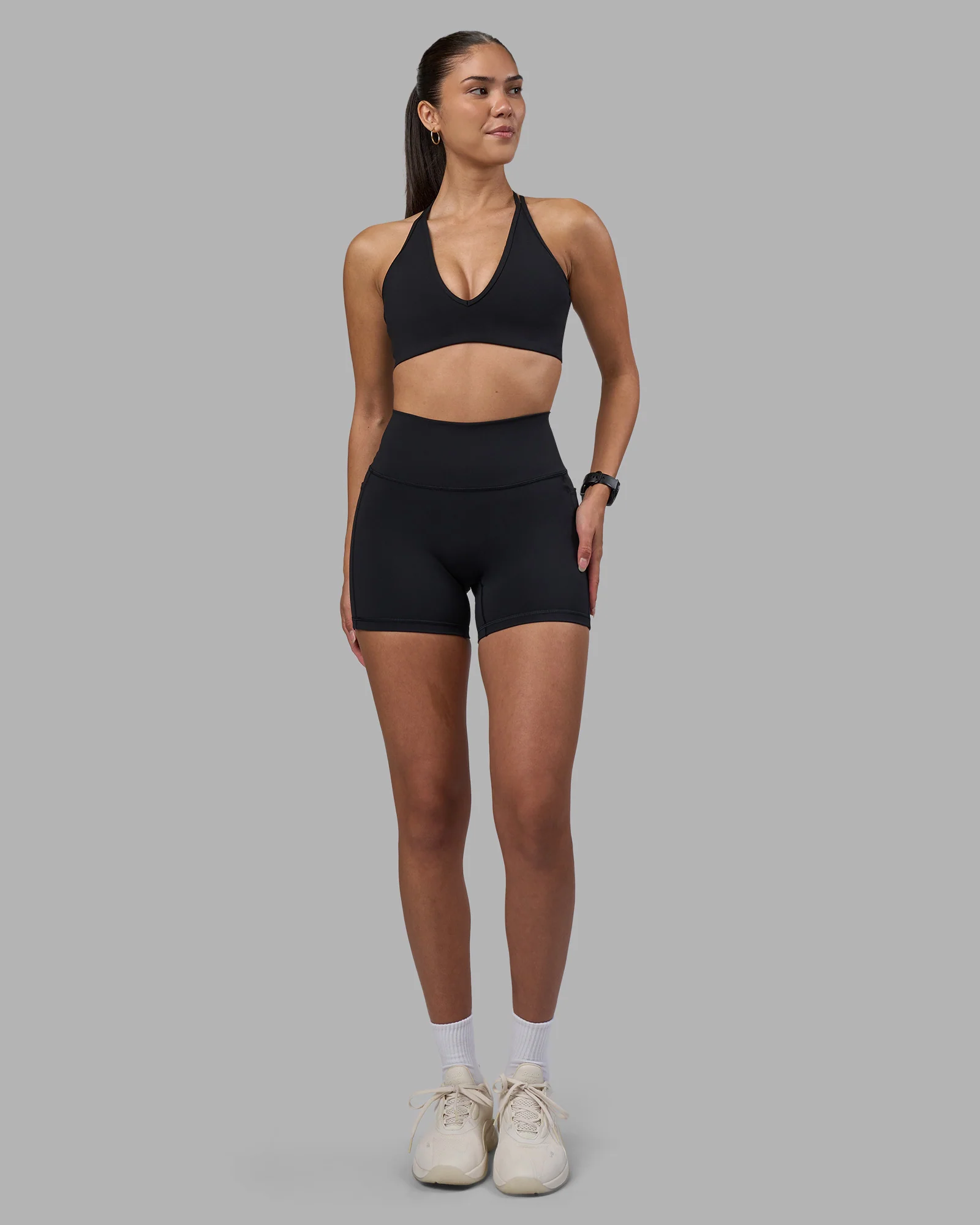Fusion High-Rise 4" Short Pockets - Black 2 Fusion High-Rise 4" Short Pockets - Black