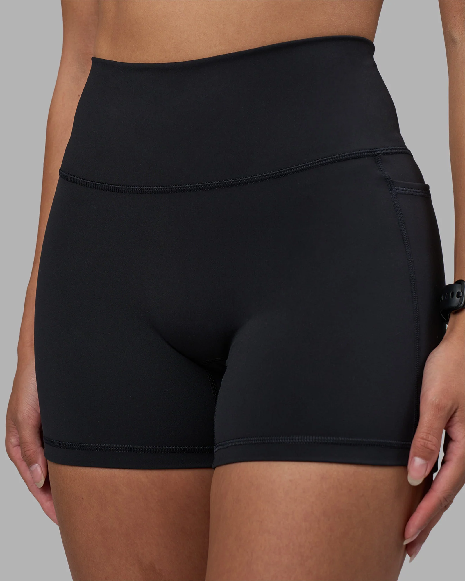 Fusion High-Rise 4" Short Pockets - Black 6 Fusion High-Rise 4" Short Pockets - Black