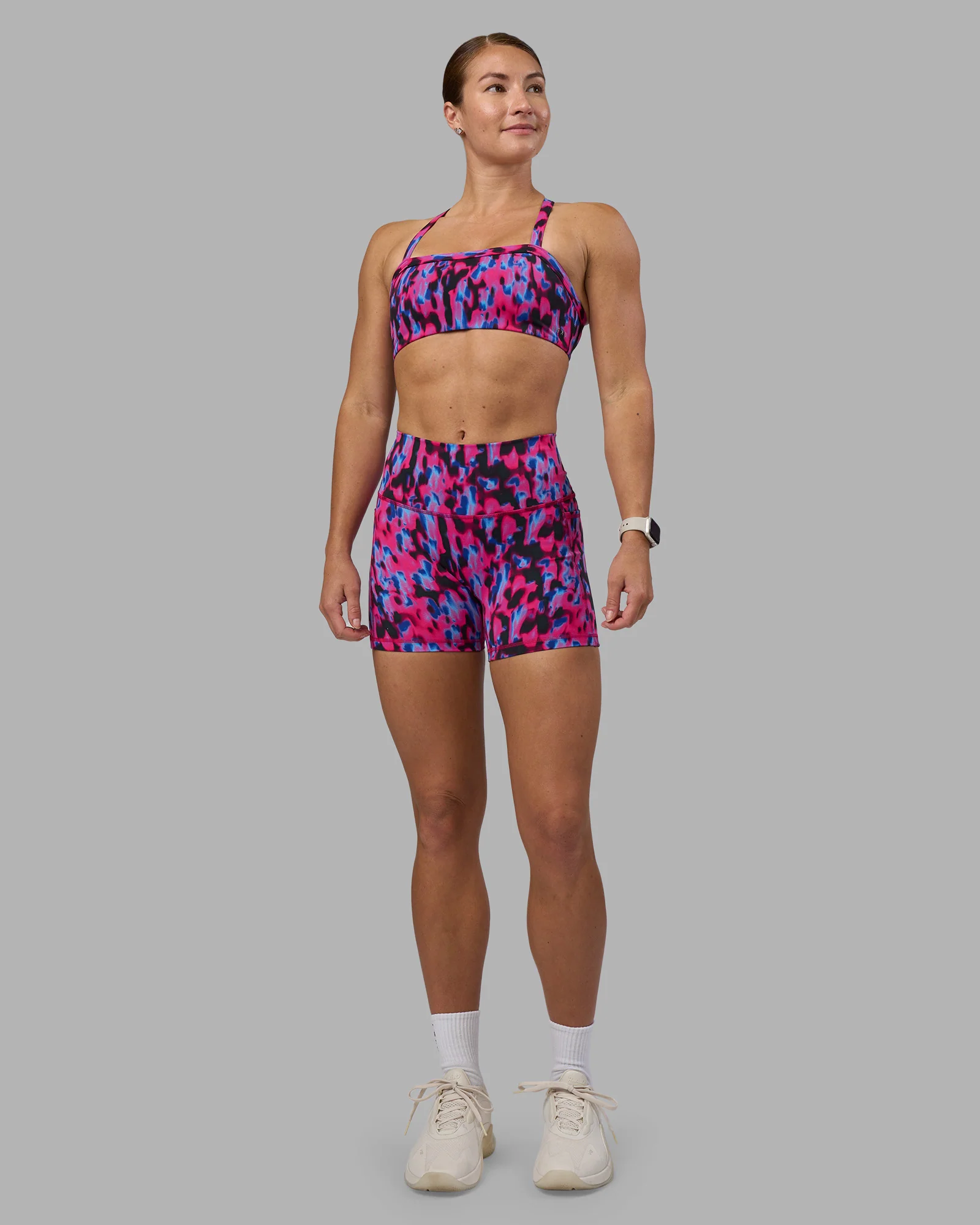 Fusion High-Rise 4" Short Pockets - Pink Luminous 6 Fusion High-Rise 4" Short Pockets - Pink Luminous