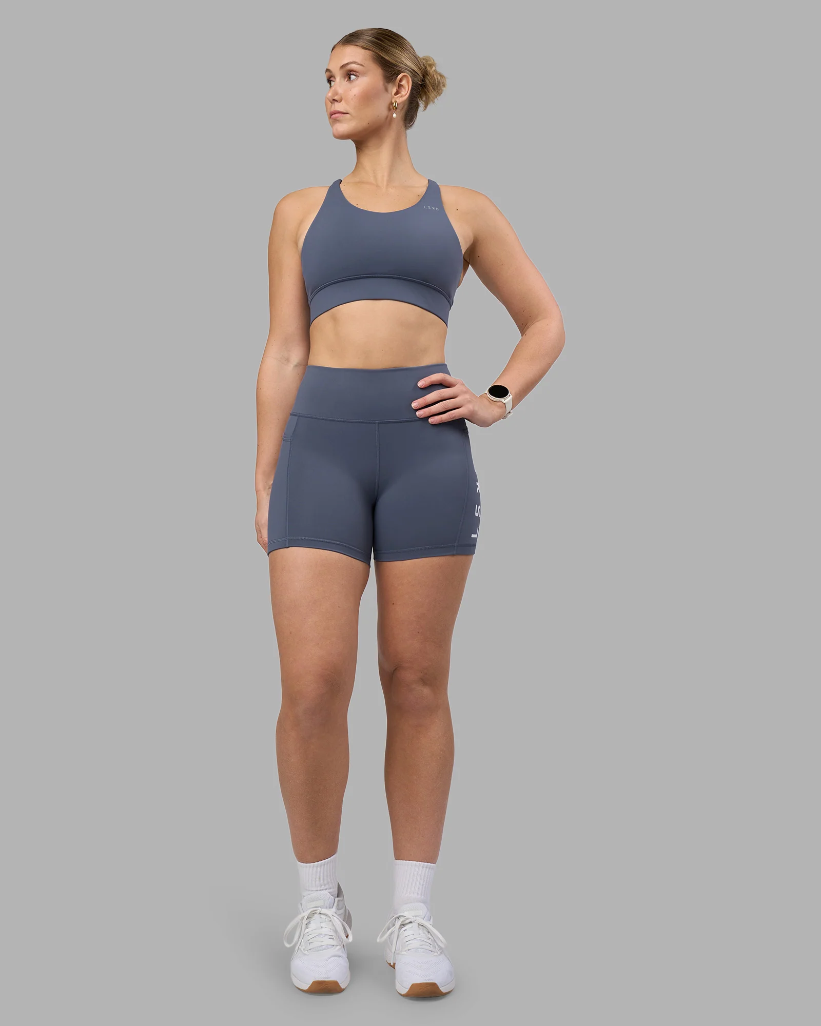 Rep Ultra High-Rise 4" Short Pockets - Night Shadow-White 5 Rep Ultra High-Rise 4" Short Pockets - Night Shadow-White